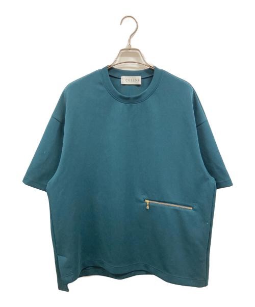 CULLNI Zip Pocket Asymmetric Hem Tee/Kuruni/23-SS-031 green 2