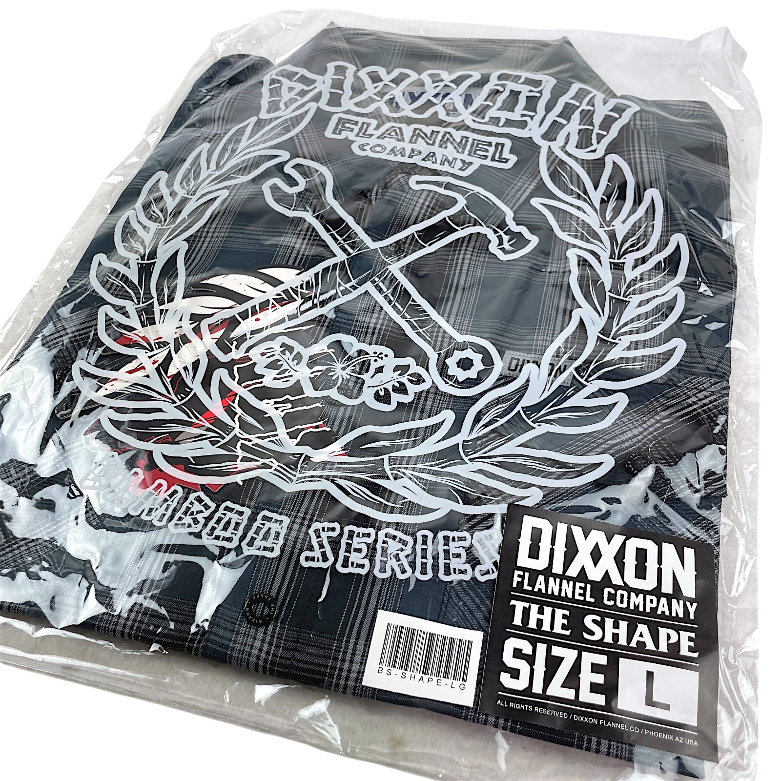 DIXXON Flannel THE SHAPE Bamboo Shirt SS Men’s LARGE Horror Series Friday 13th