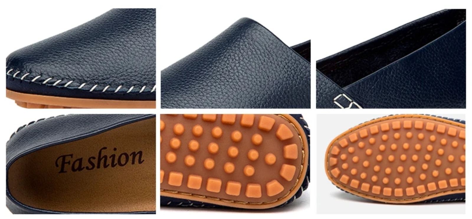 Genuine Leather Men Casual Shoes Lightweight Loafers Slip on Flats Driving Shoes