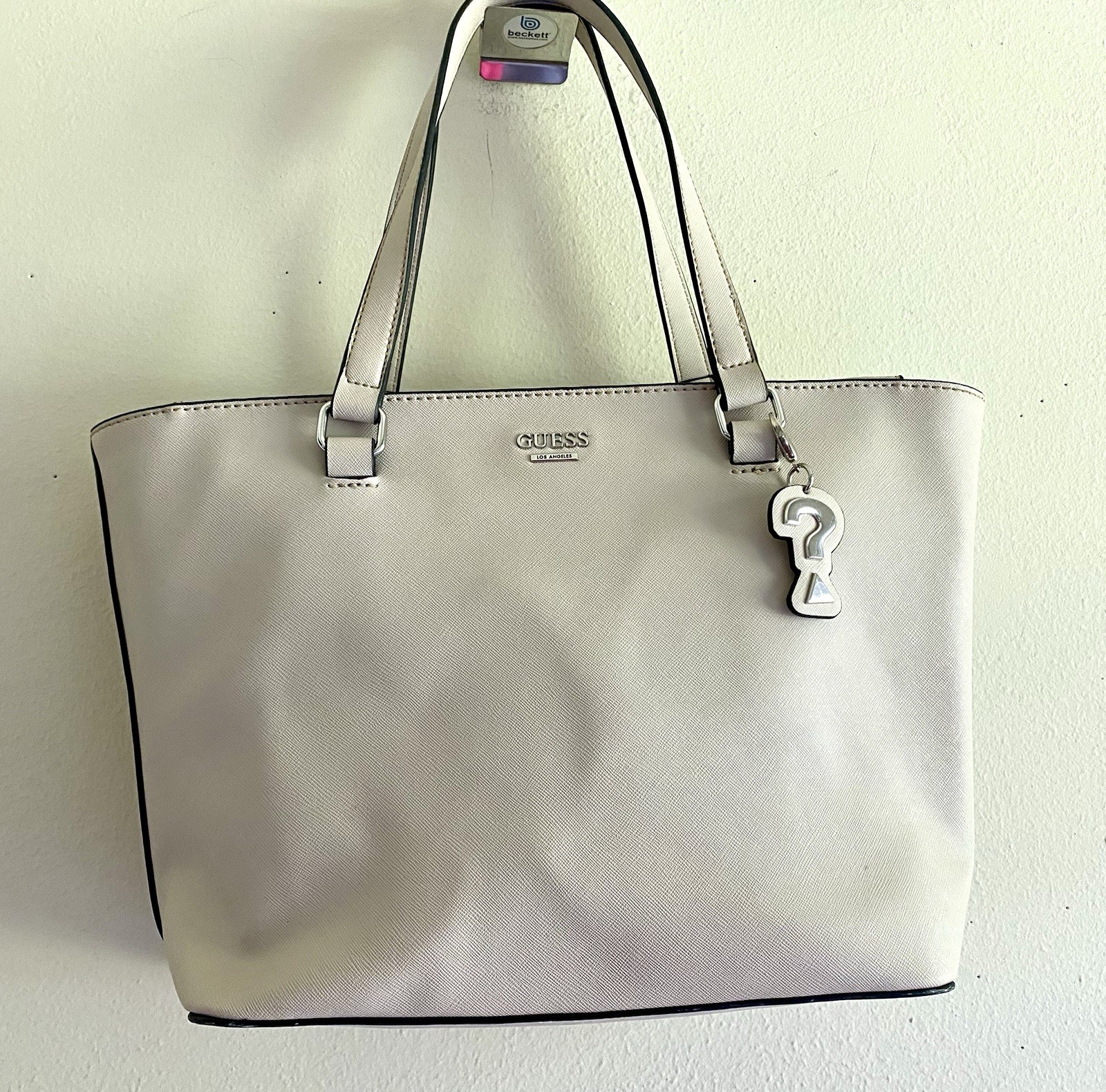 Guess Monogram Los Angeles Light Tan Hand/ Shoulder Bag