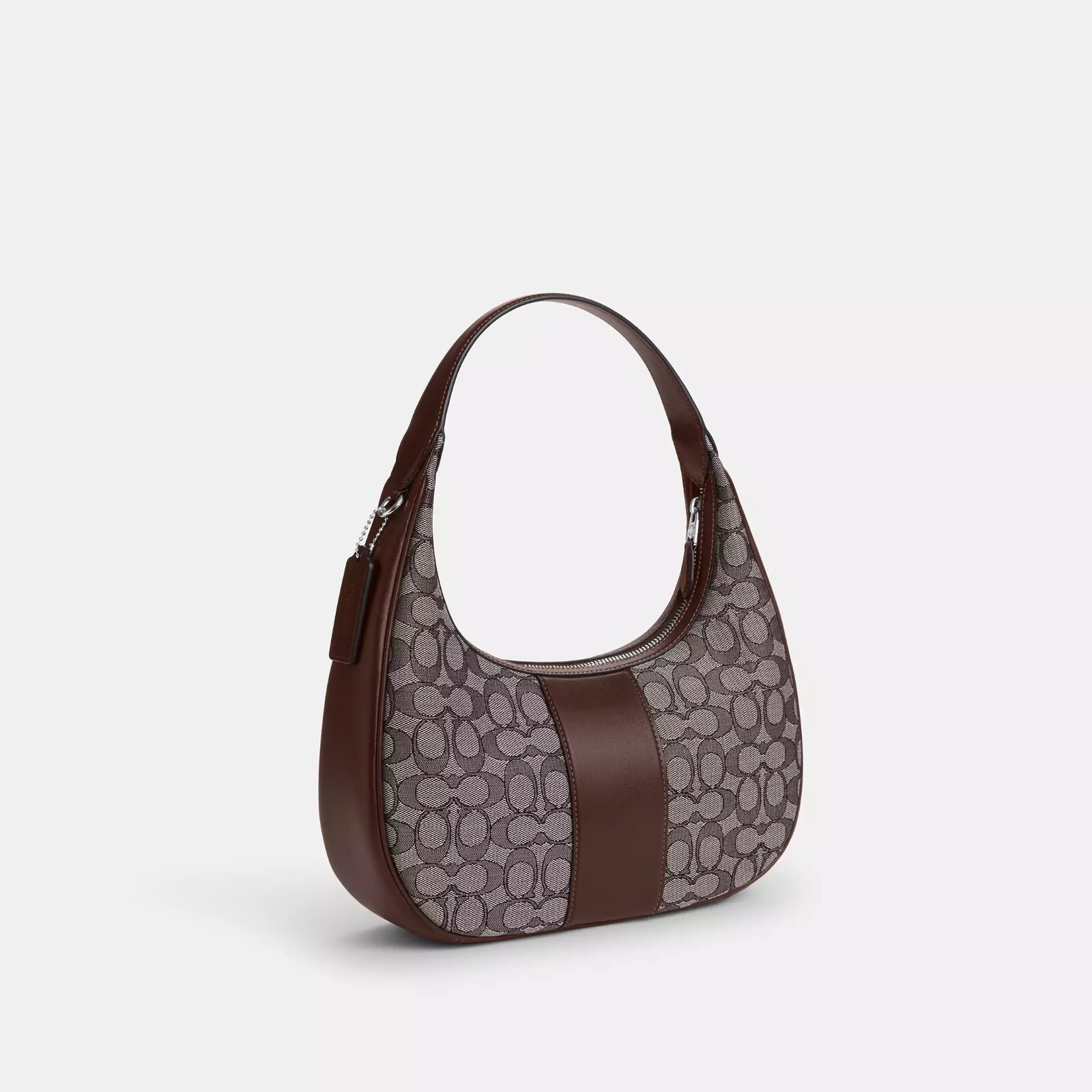 NWT Coach CV001 Carmen Shoulder Bag In Signature Jacquard Smooth Leather $350
