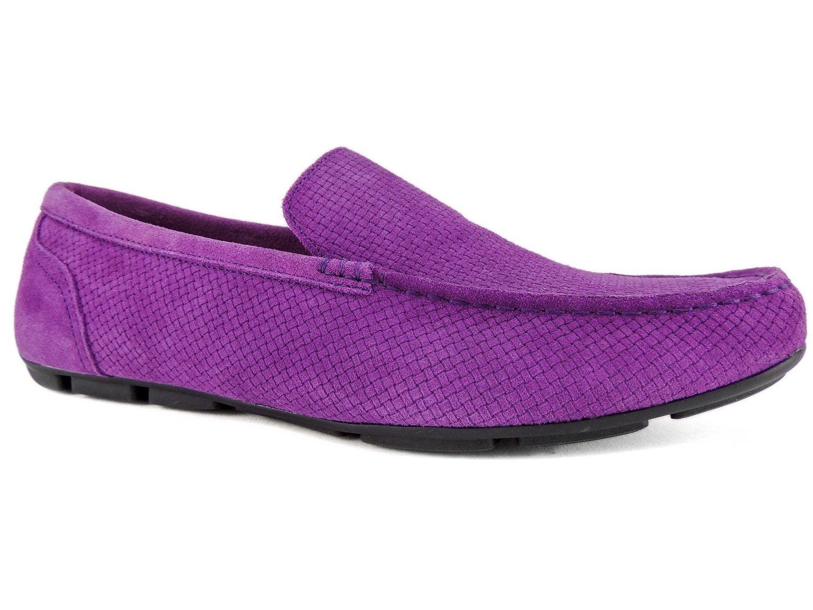 Alfani Men’s Kendric Textured Drivers Plum Suede Size 11 M