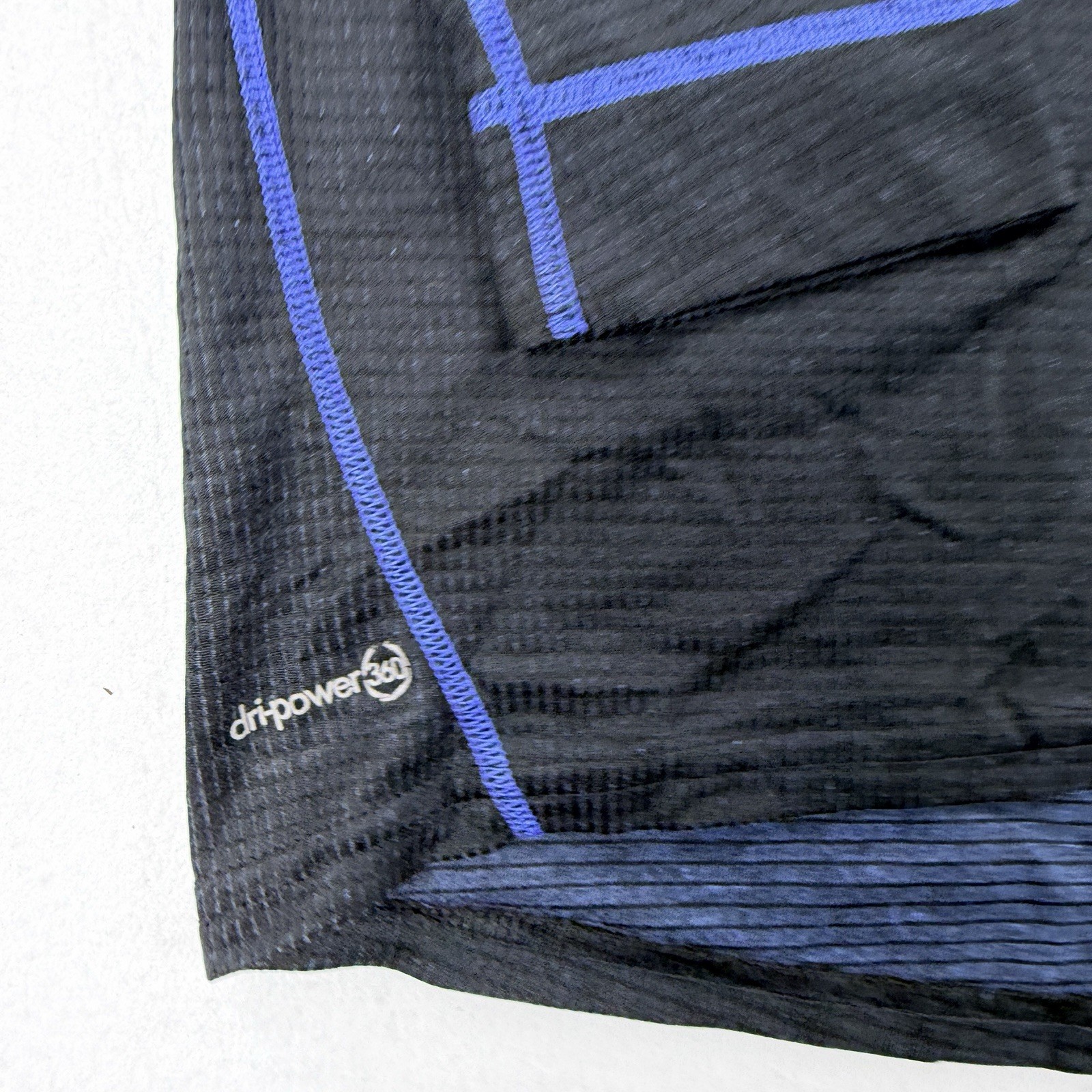 Mens Russell Dri Power 360 Long Sleeve Training Shirt Black Blue Size Large