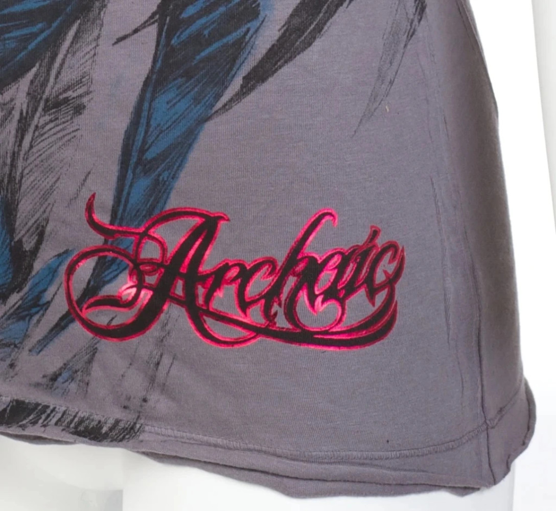 Archaic Affliction Women’s T-Shirt Short Sleeve SECOND LOVE Tattoo Wings Biker
