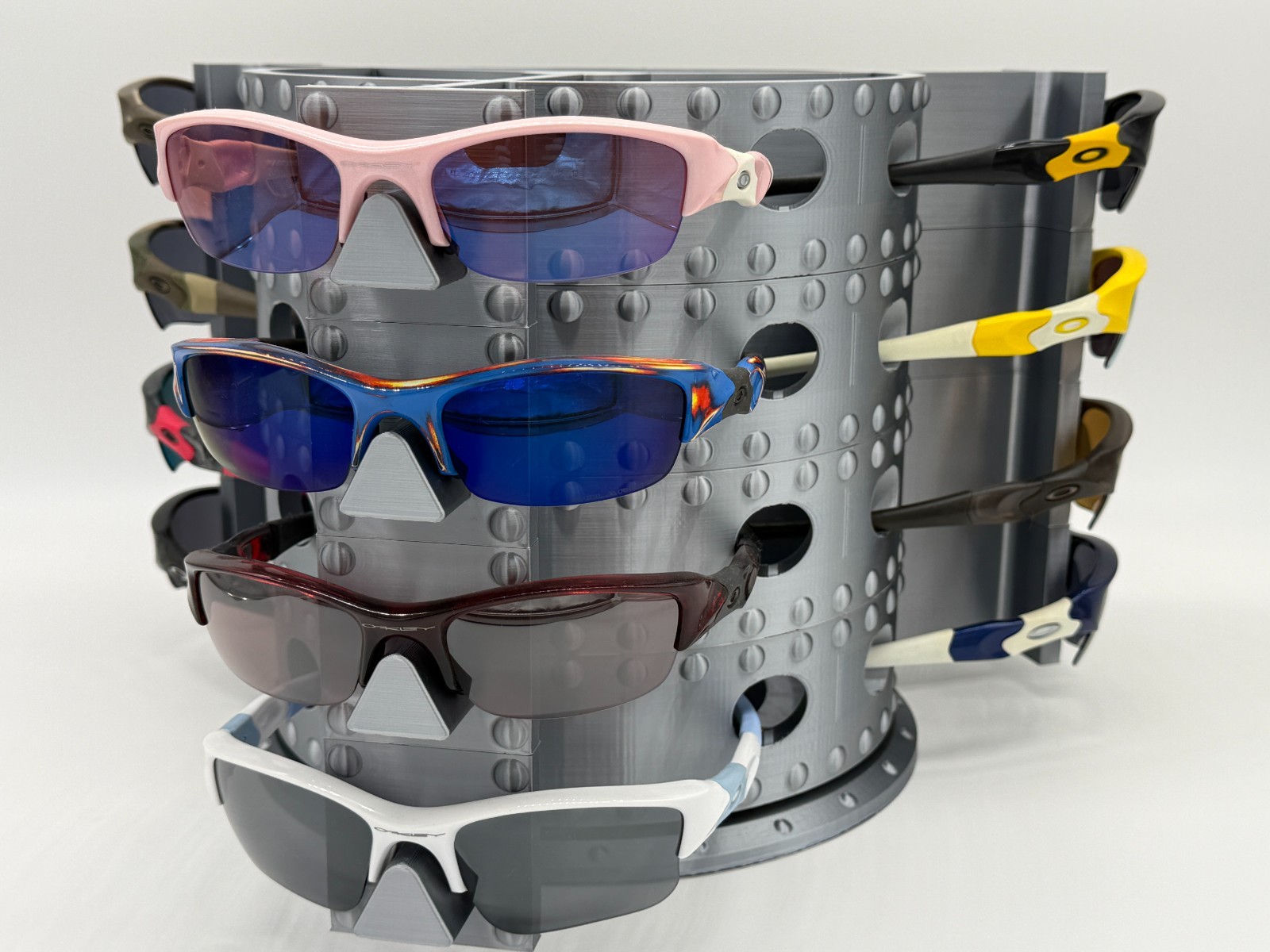 3D Printed Oakley Style Modular Rotating Carousel Sunglasses Stand. CHOOSE COLOR