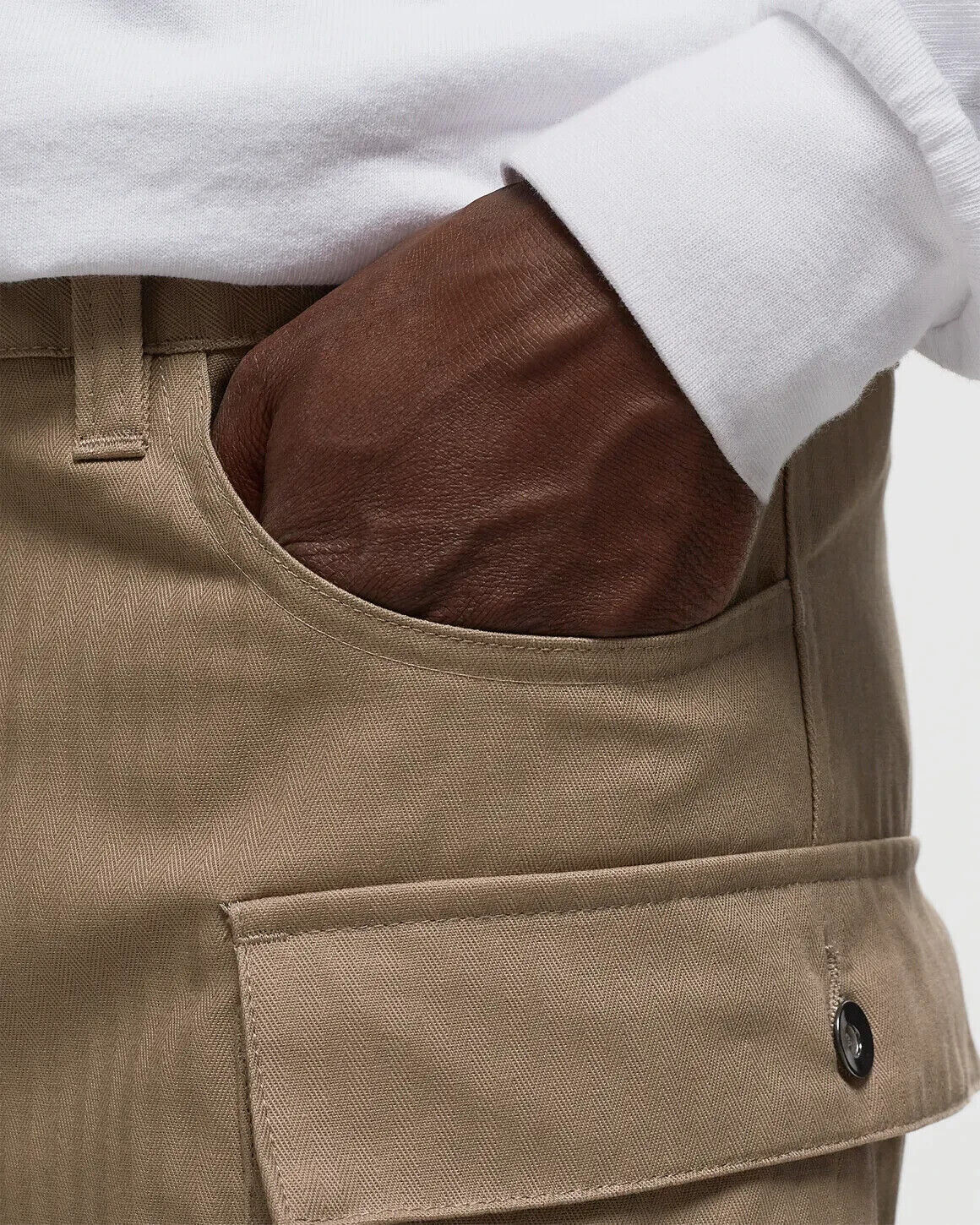 Nike Life Mens Khaki Cargo Pants Size 32 Zip Fly Button Up Relaxed FJ0323 247