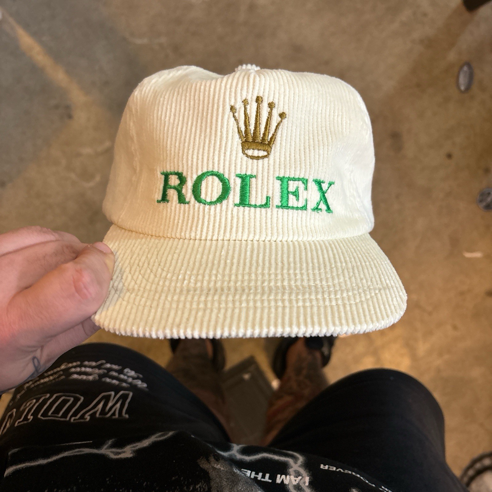 Vintage Rolex Corduroy Hat