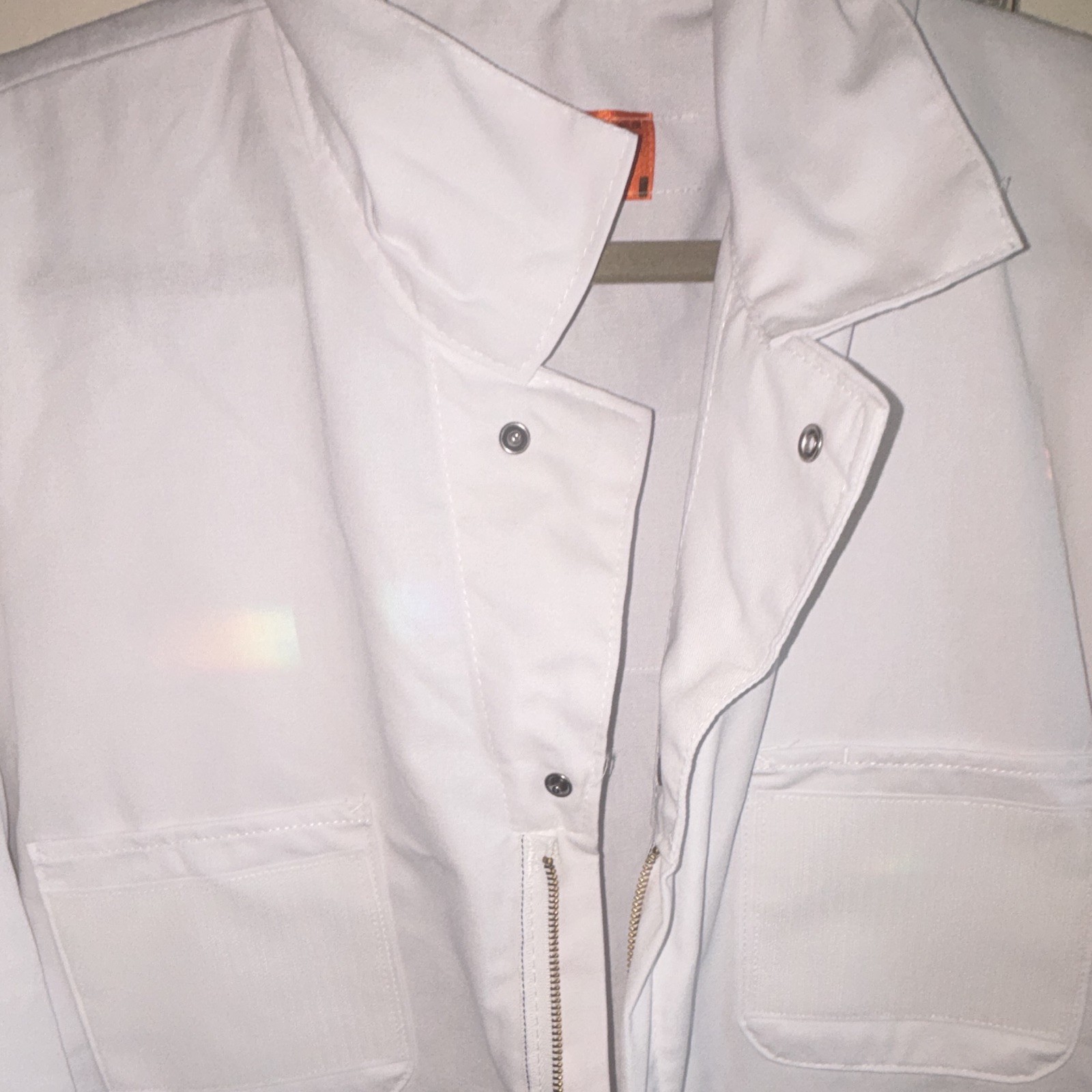 Red Kap CT10WH4 White Twill Cotton Blend Coveralls Work Jumpsuit, Lab
