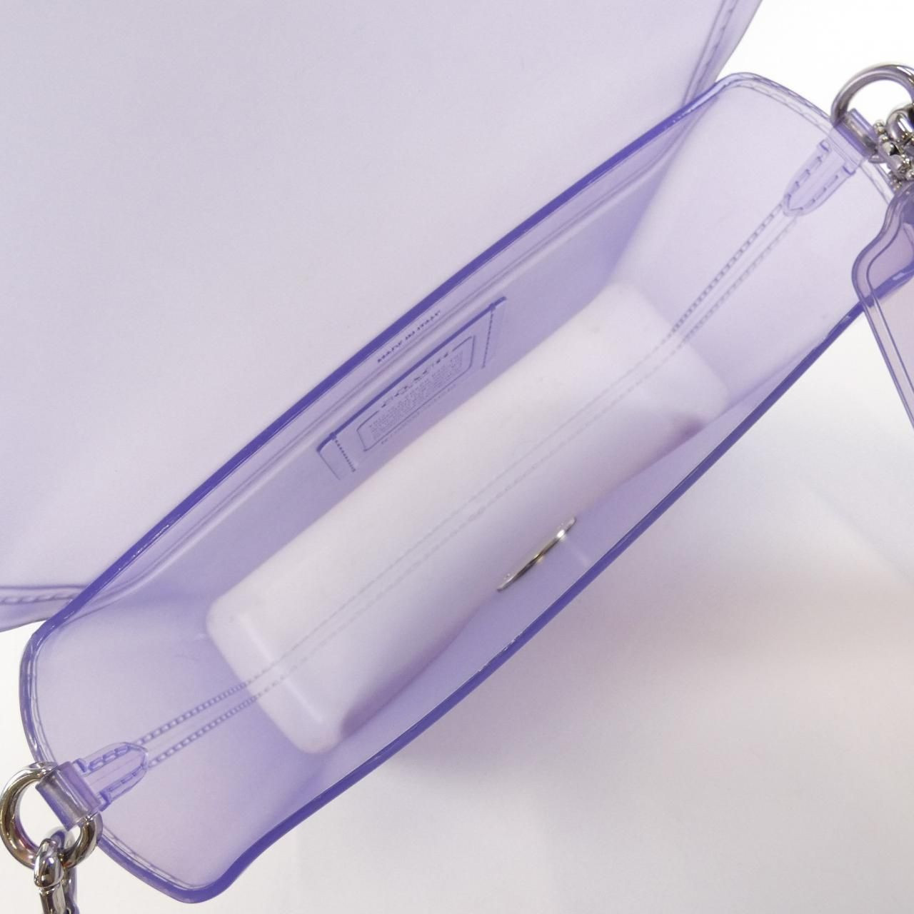 COACH Jelly Tabby CH748 purple PVC Clear 2Way Shoulder Bag Charm NWOT