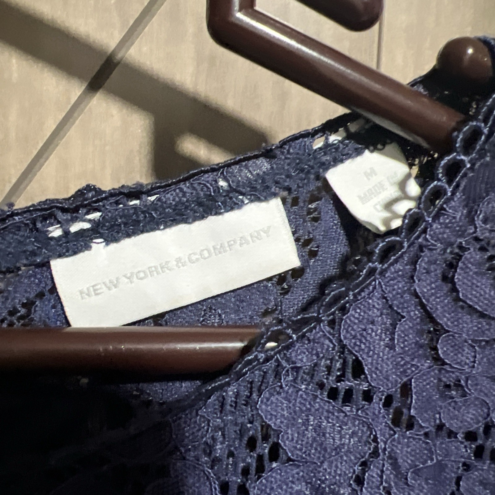 New York & Company Floral Neoprene & Lace Sheath Dress Size M