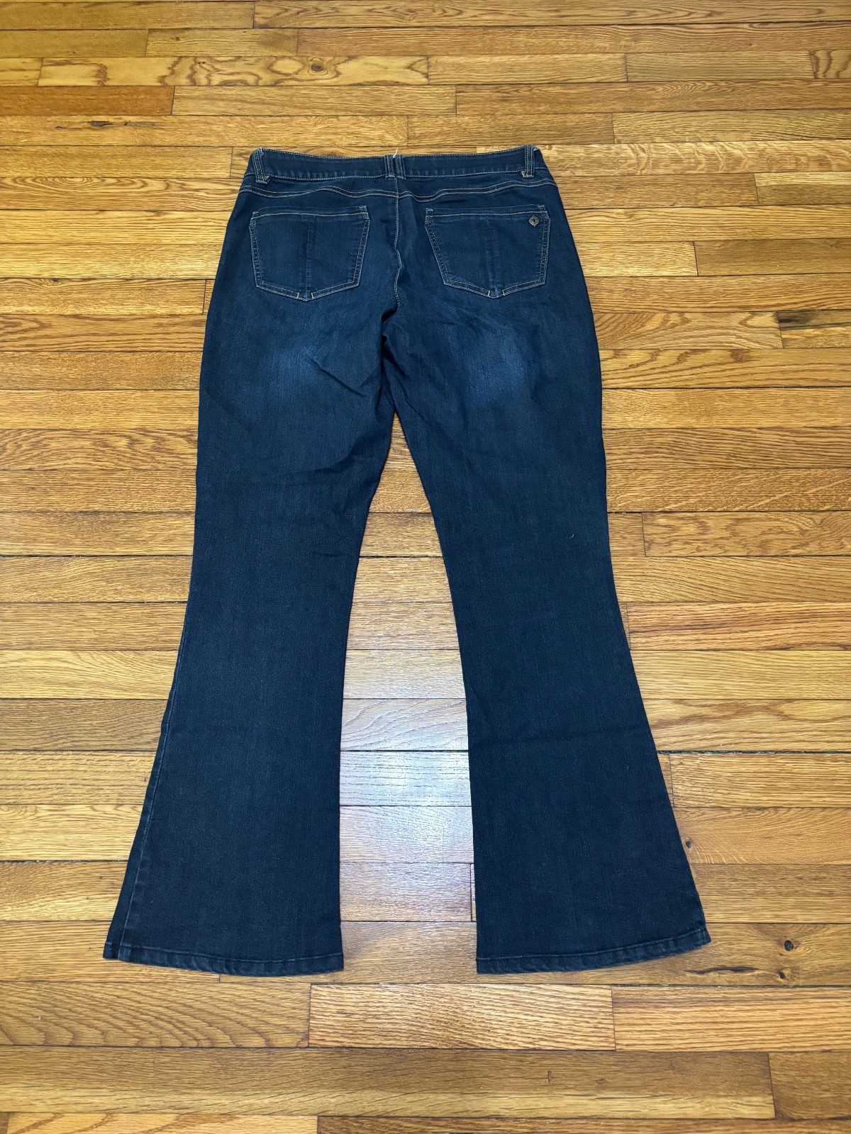 Democracy Womens Ab Technology Bootcut Jeans Sz 12 Blue Dark Wash Comfort Waist
