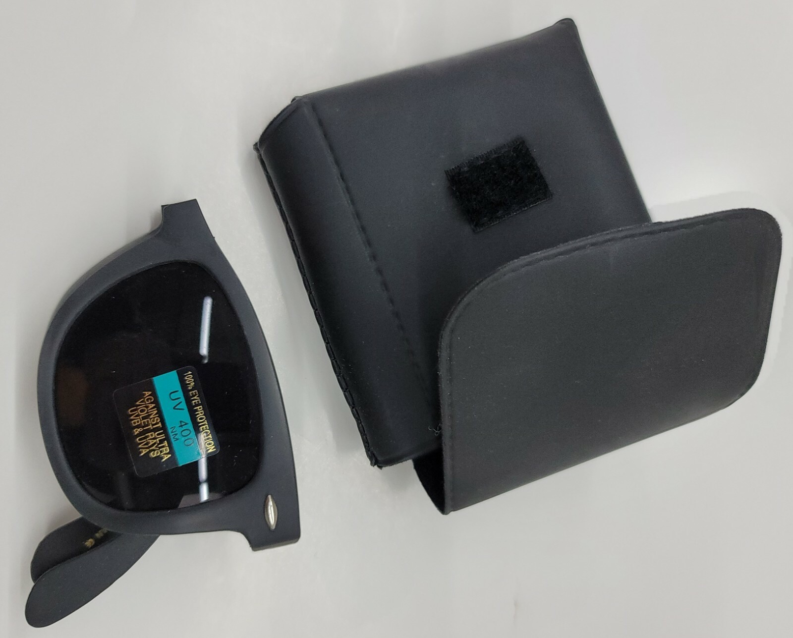 Folding Foldable Sunglasses 80’s Classic Square Horn Rim Shades with Case