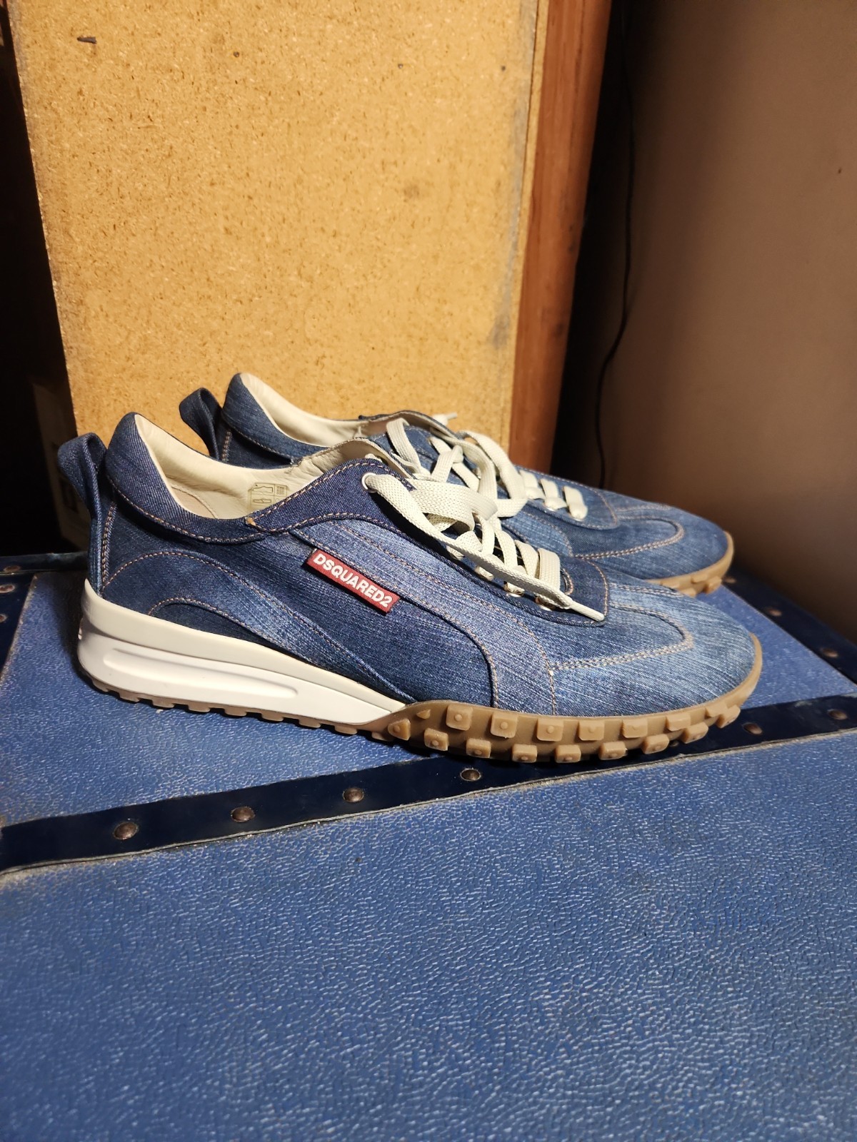 Legend Sneakers dsquared2 shoes men Denim Jeans Size 45 Or Size 11 And 1/2 In US