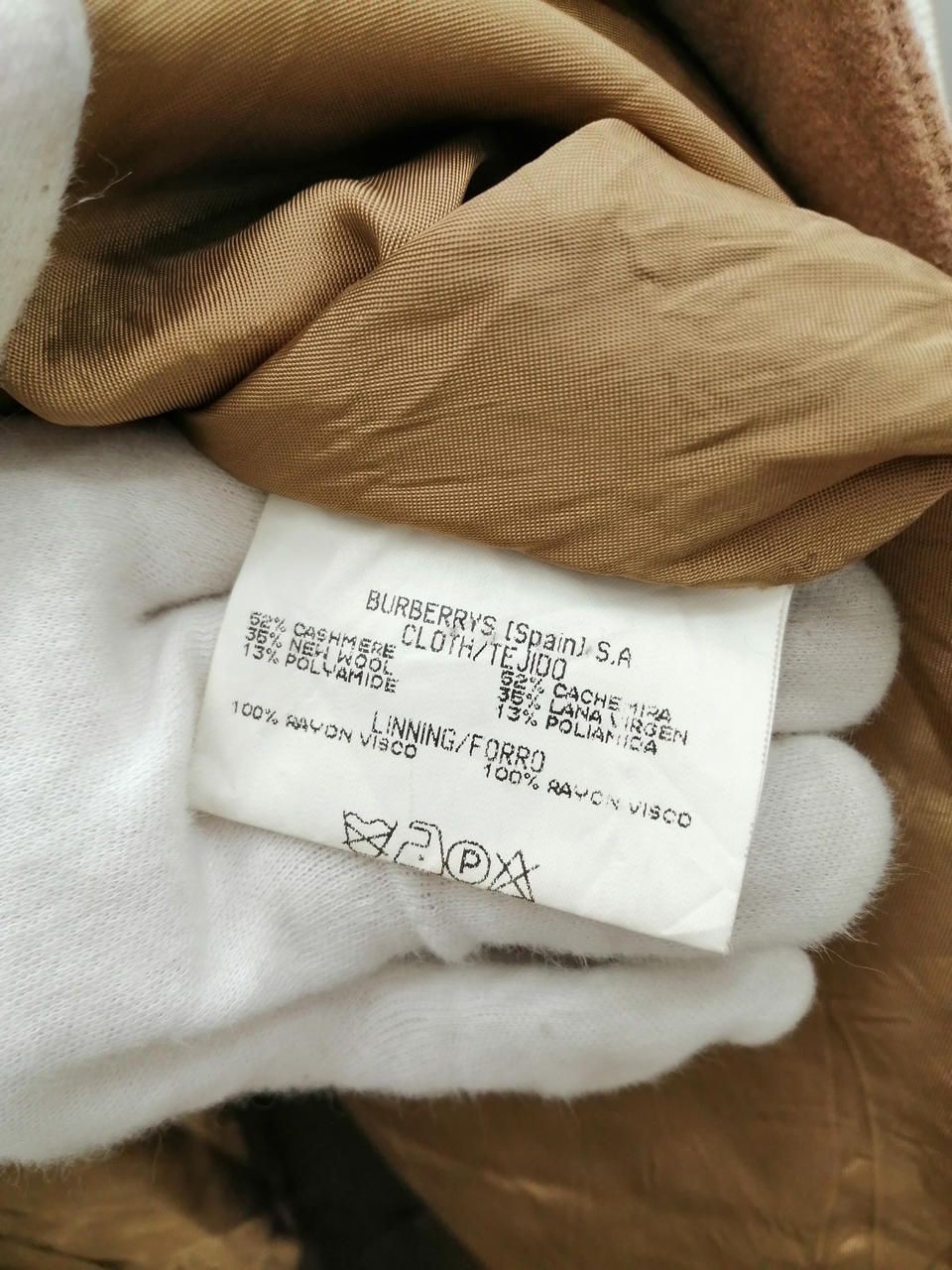 BURBERRYS Cashmere Blend Wool Coat BRN Used