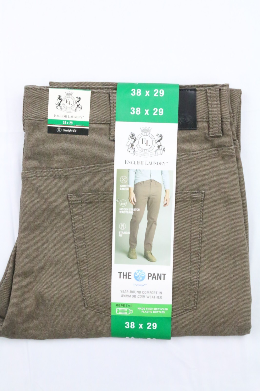 English Laundry Men’s 365 Pant Stretch Fabric Straight Leg W 38,40 L 29,30,32,34