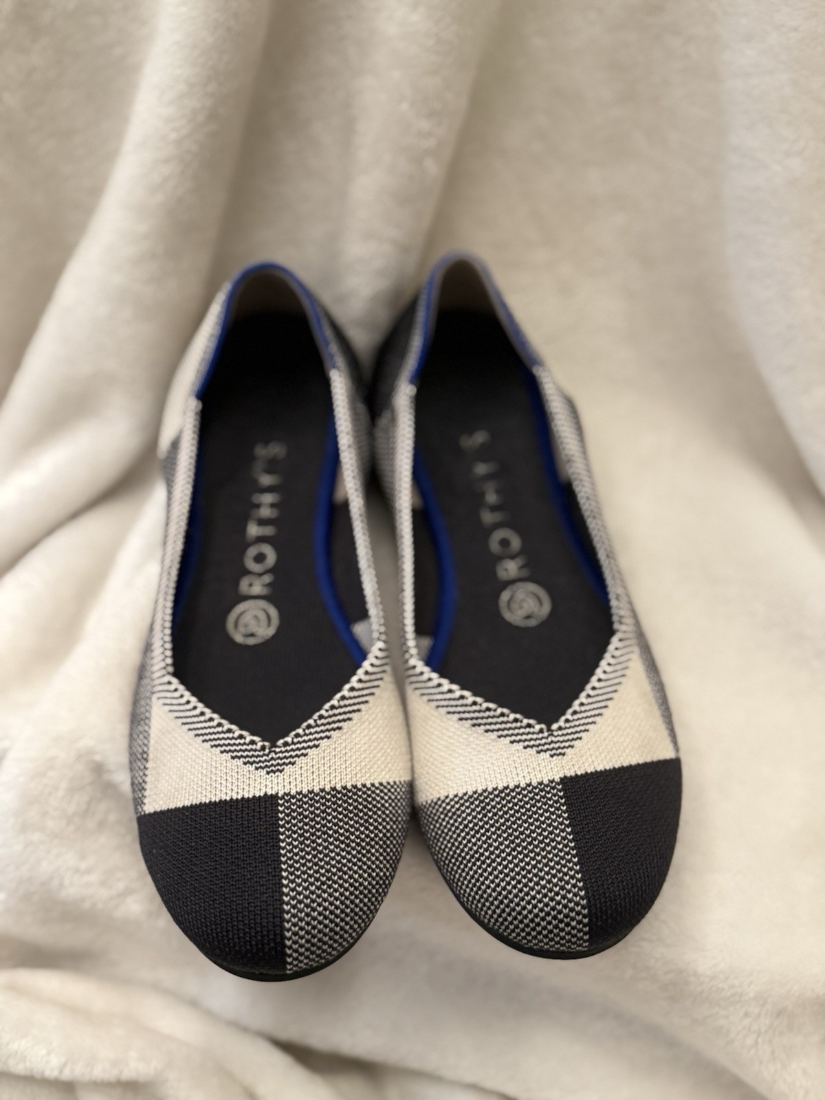 Rothy’s Women’s Ballet Flats Colorblock Knit Cap Toe Slip On US 7