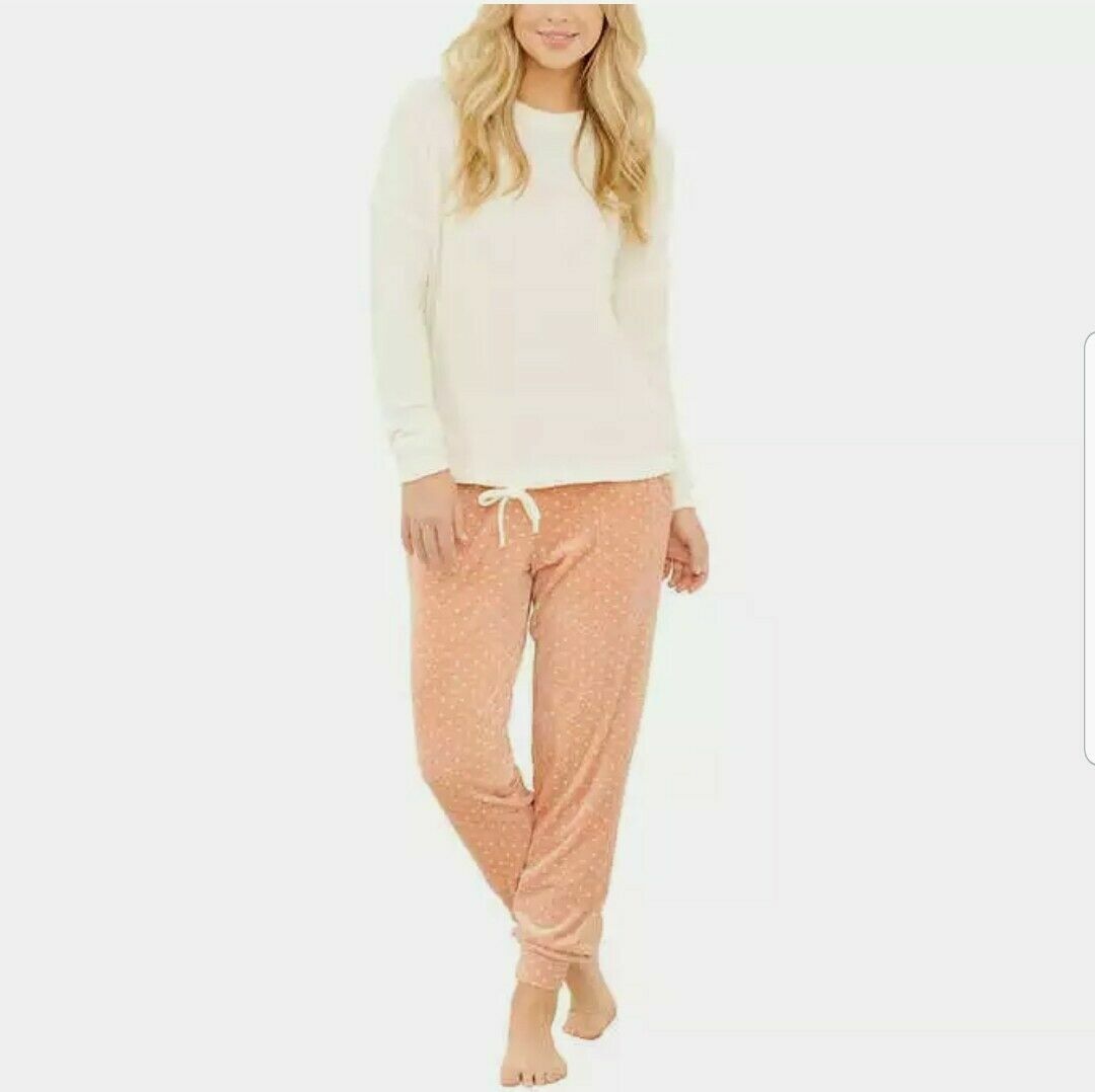 Three Dots 2 Piece Knit Velour Set With Eye Mask E41