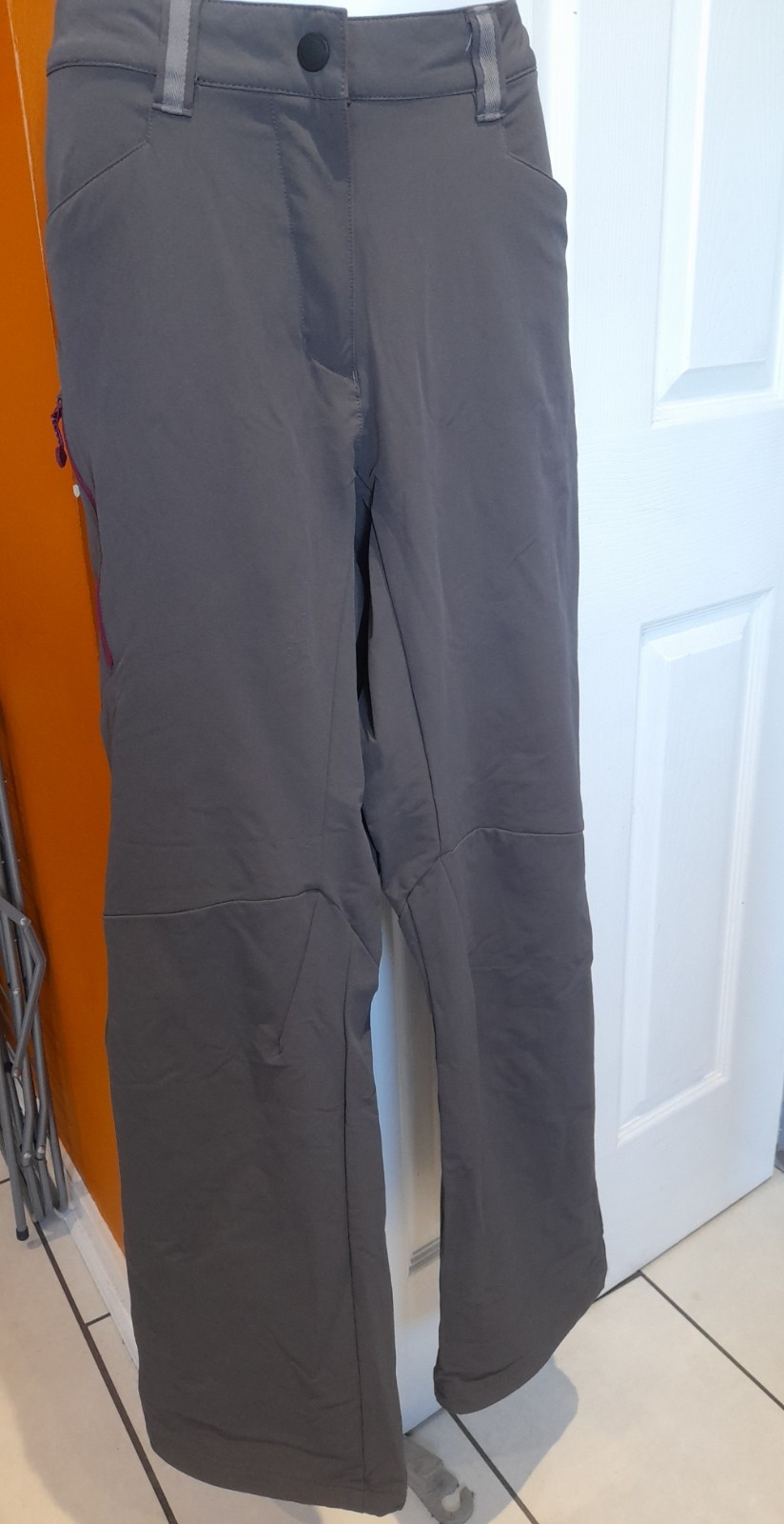 Jack Wolfskin Flexshield Grey Hiking Trousers Size 35 X 32 Womens