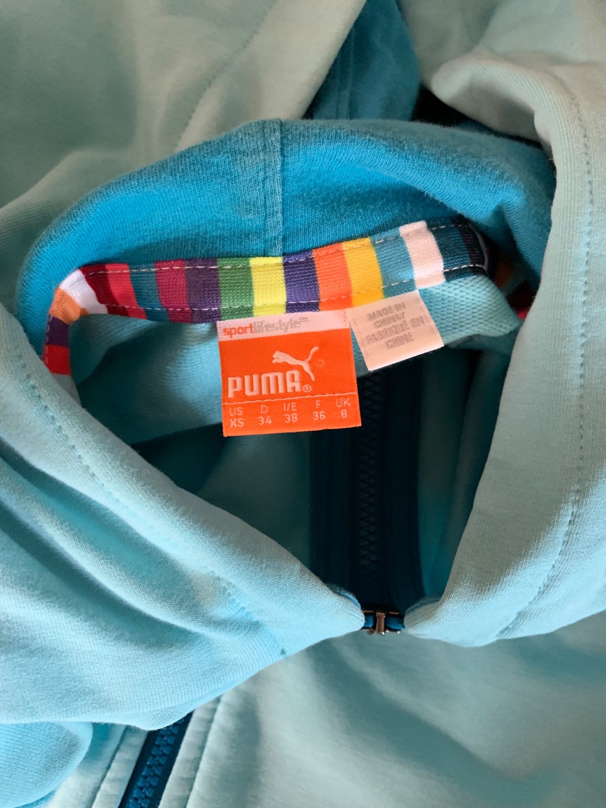 Puma Cobra Golf Light Blue Orange Tag Ladies Jacket Size XS