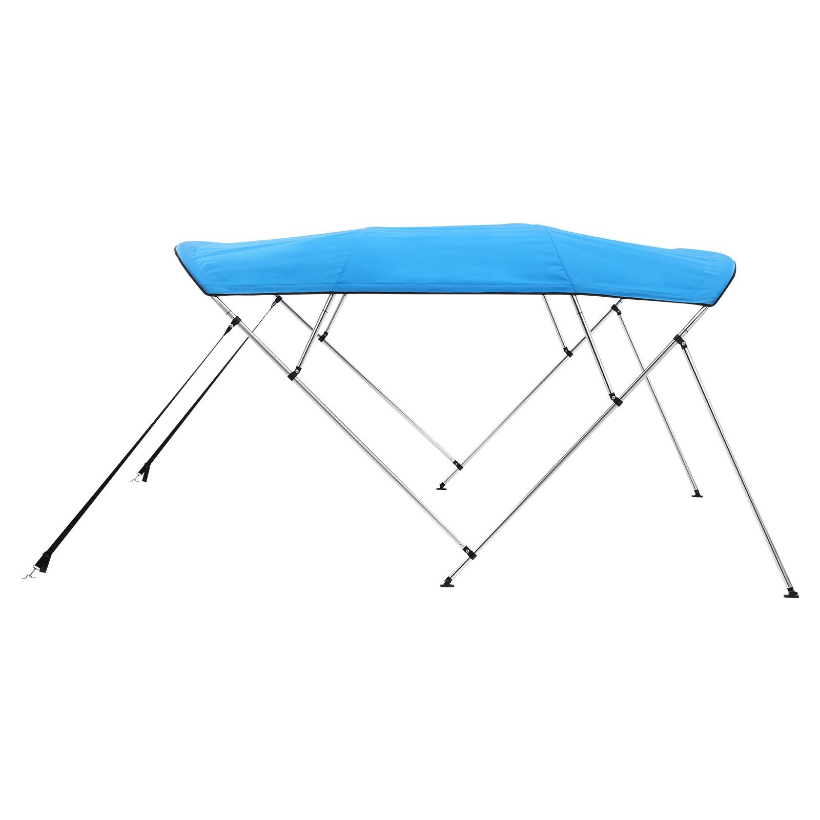 4 Bow Boat Bimini Top, 600D Polyester, Aluminum Frame, Waterproof Sun Shade