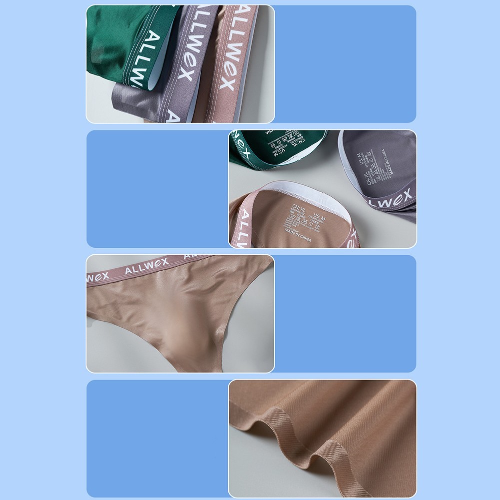 Men Ice Silk Smooth Underwear Bulge Pouch Seamless Knickers G-string Thongs New