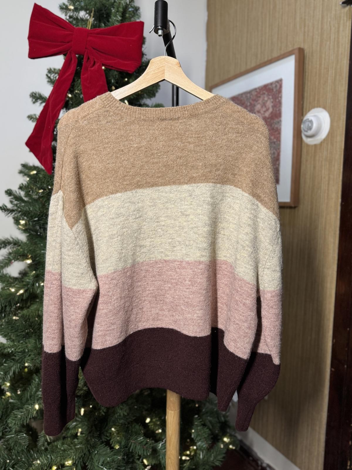 H&M Colorblock Crew Neck Sweater