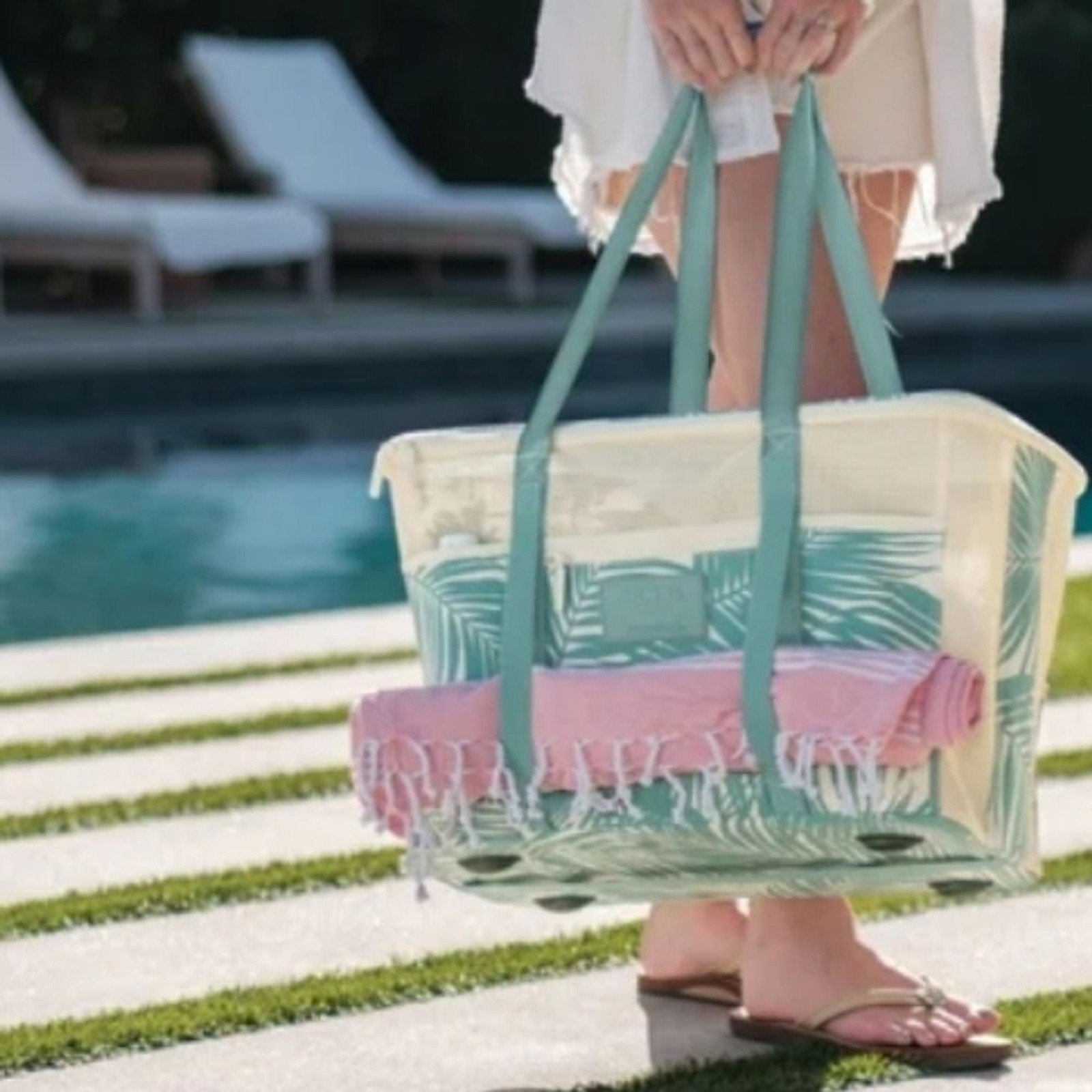 ALOHA Collection CleverMade Collapsible Beach Tote