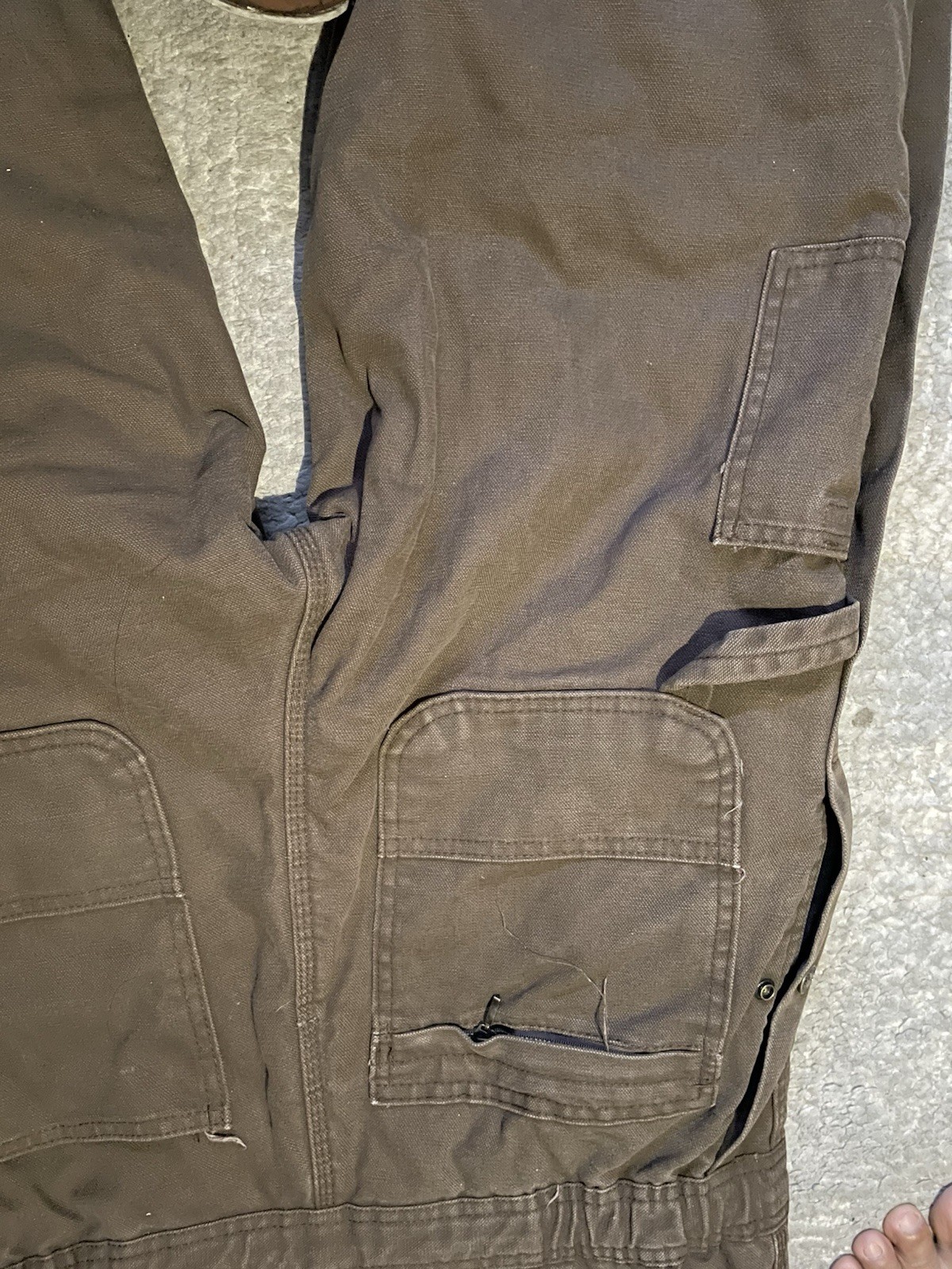 Berne Insulated Work Bib Overalls Coveralls Jumpsuit Brown Unisex Size S