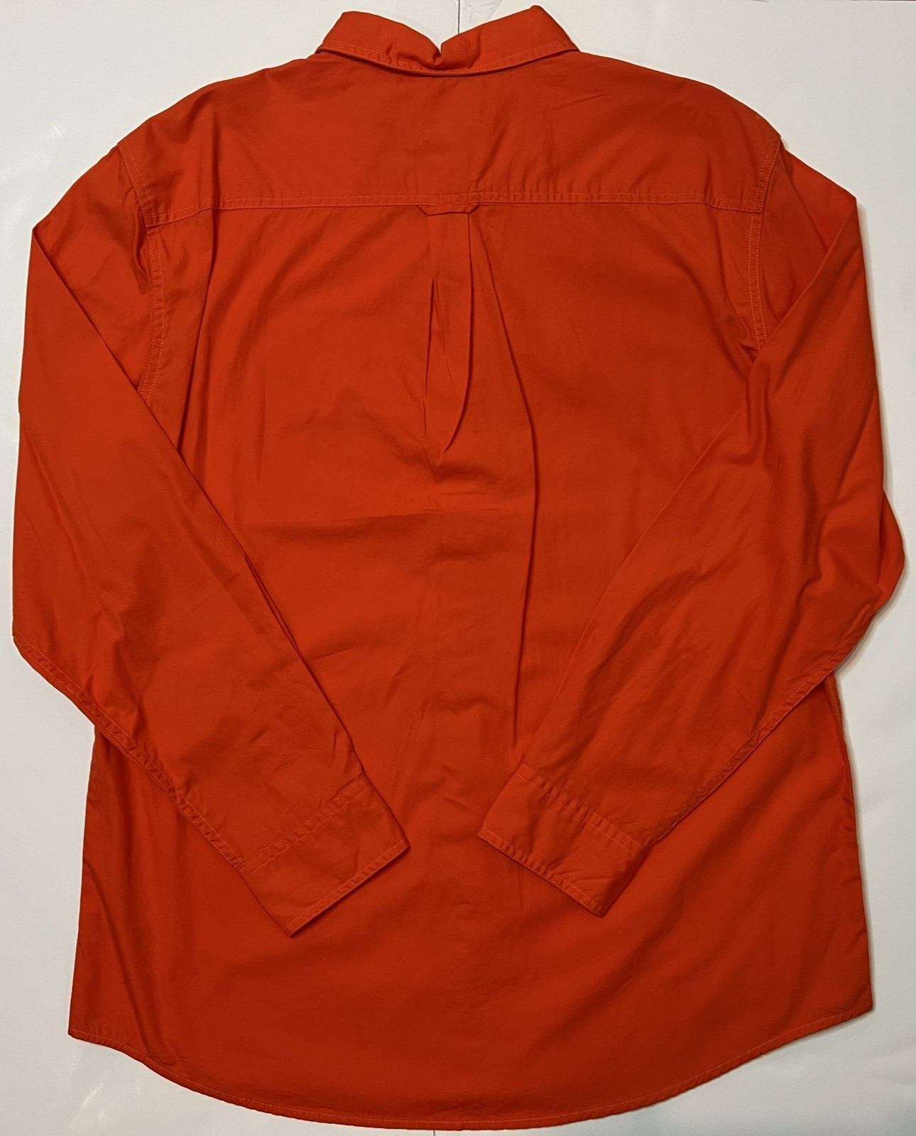 Chaps Mens Large Dusk Orange Long Sleeve Button Up Shirt NWT Poplin 100% Cotton