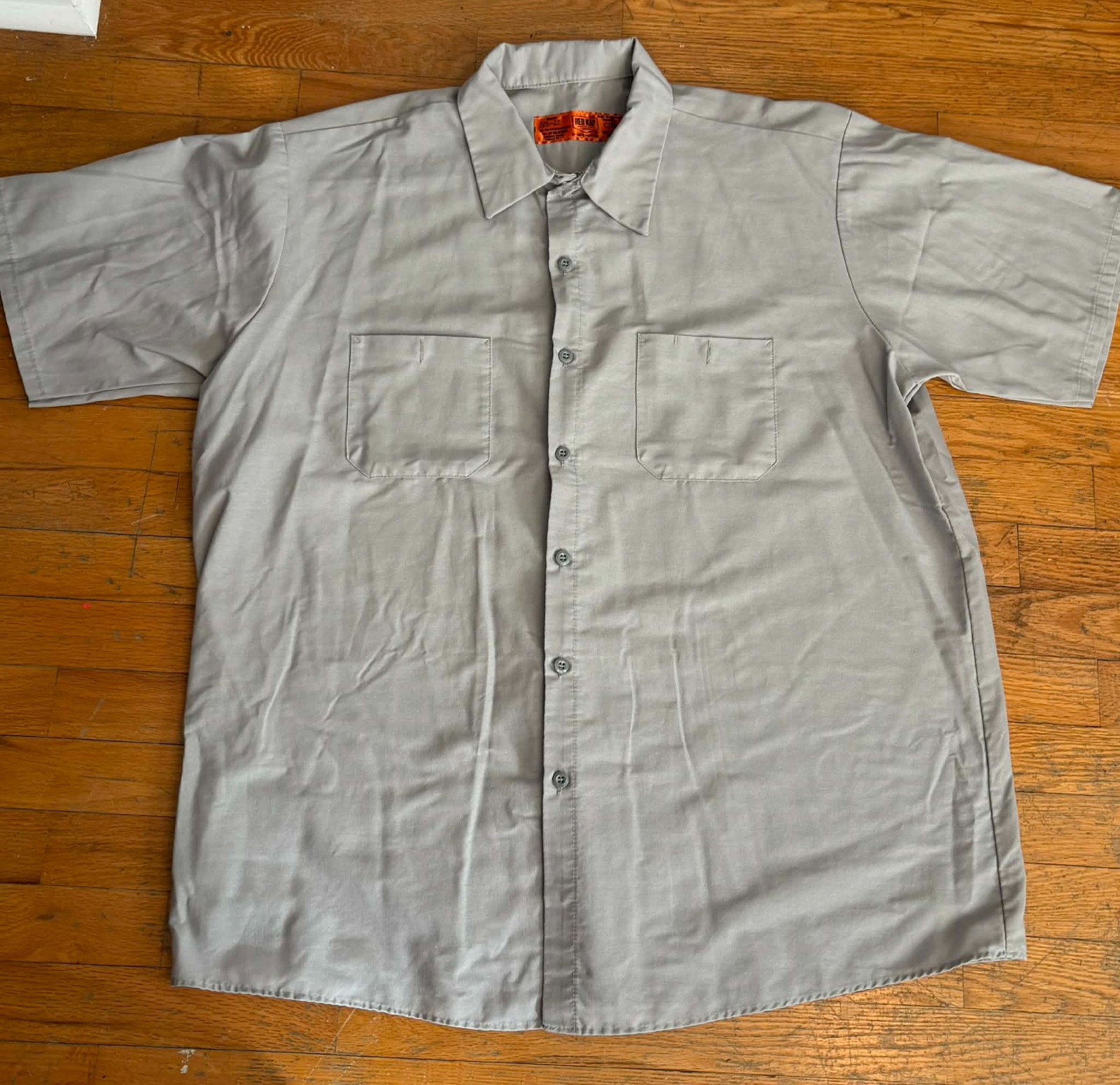 Red Kap Style SP24 Men’s Short Sleeve Industrial Work Shirt Gray 2XL