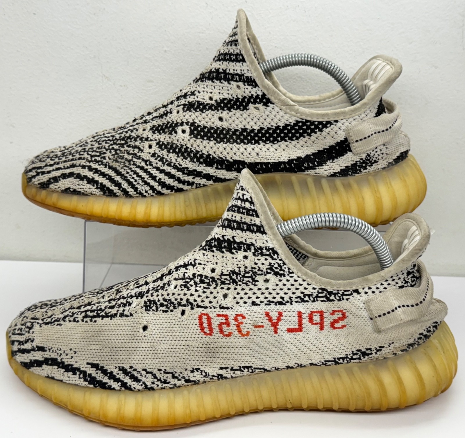 Adidas Yeezy Boost 350 V2 Low Zebra Sneakers Men’s 9.5 Black White CP9654 READ