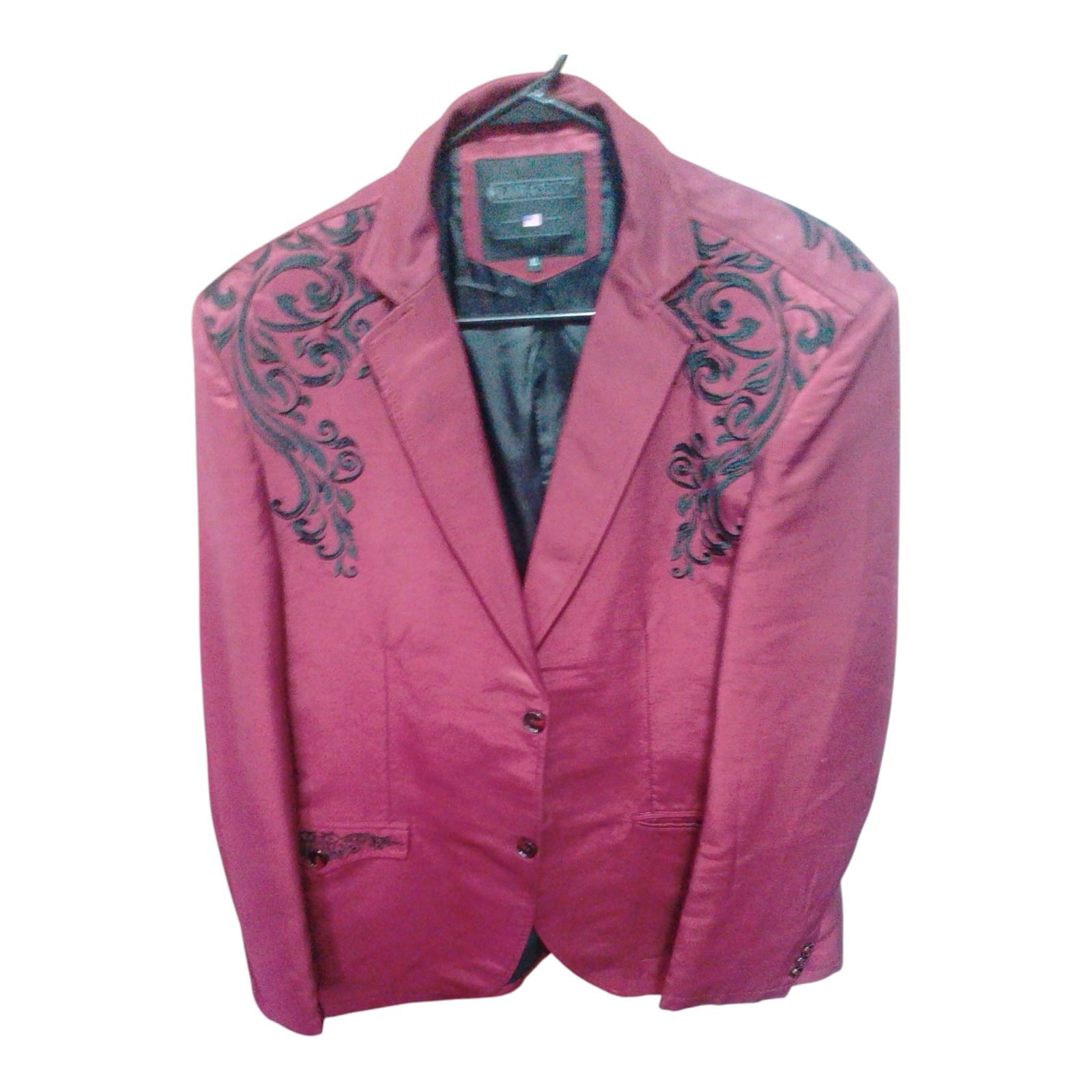 Elevate Your Style with The LAMASINI Men’s Burgundy Jacket. Perfect Size XL