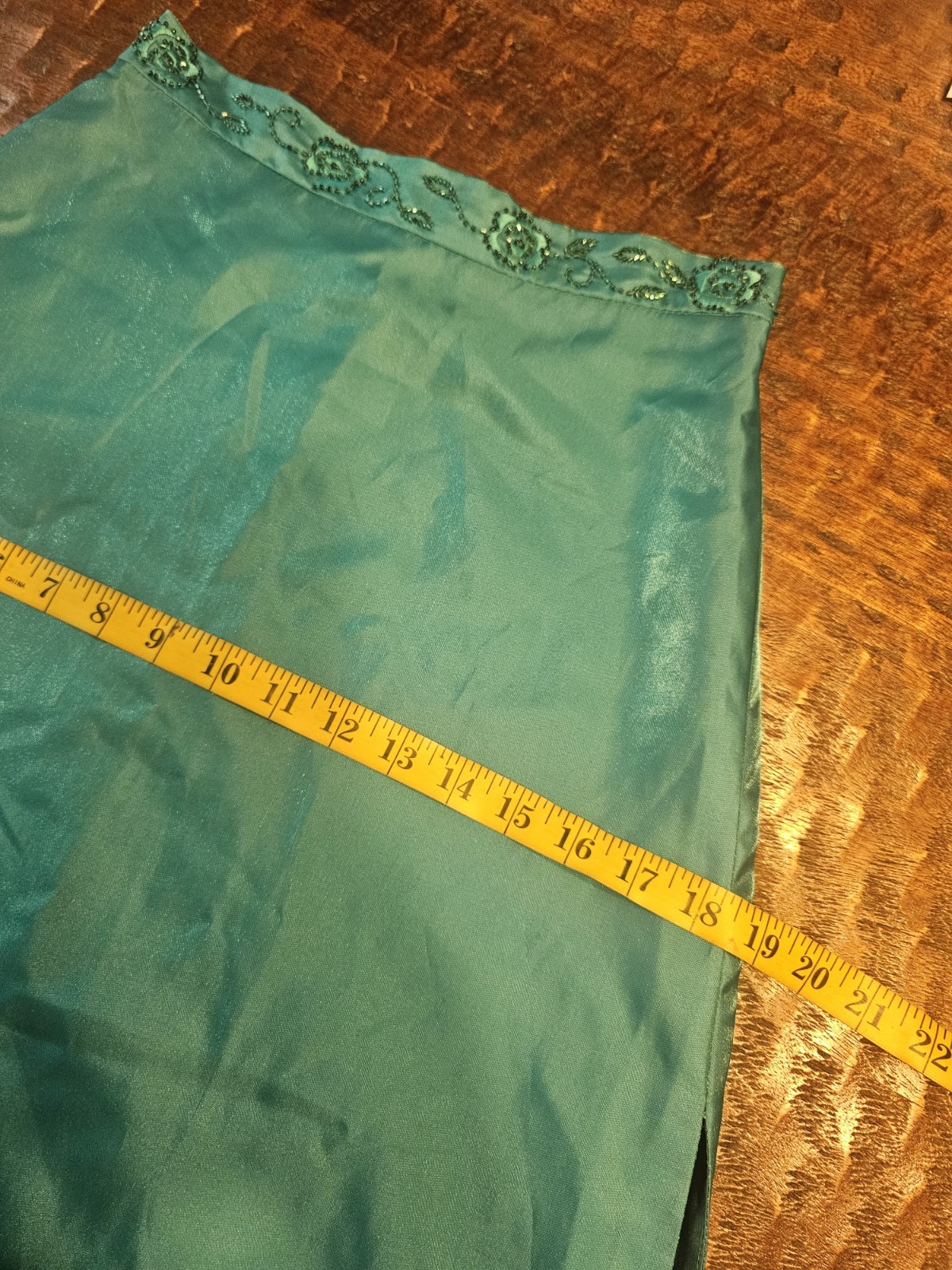 Alyce Design Blue Green Teal Beaded Two Piece Dress 6