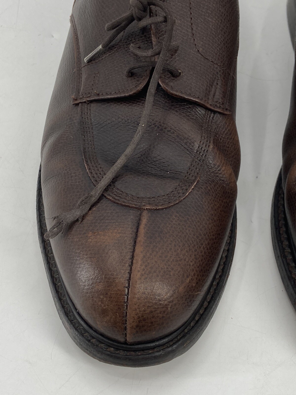 Bowen Men’s Oxford Dress Shoes Brown Leather Size 10 M Made in England