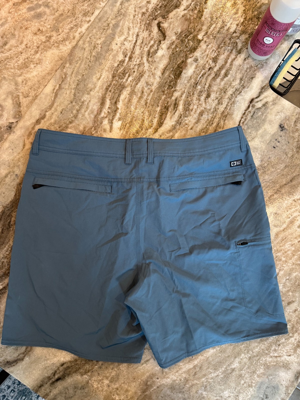 Salty Crew Transom Tech 18″ Hybrid Walk Shorts – Channel Blue