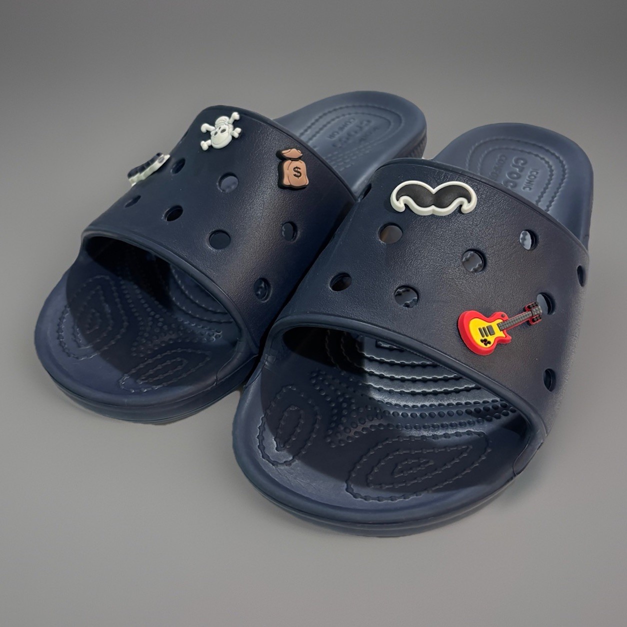 Crocs Adult Baya II Slides Comfortable Sandals Unisex W/charms W11 M9 Blue