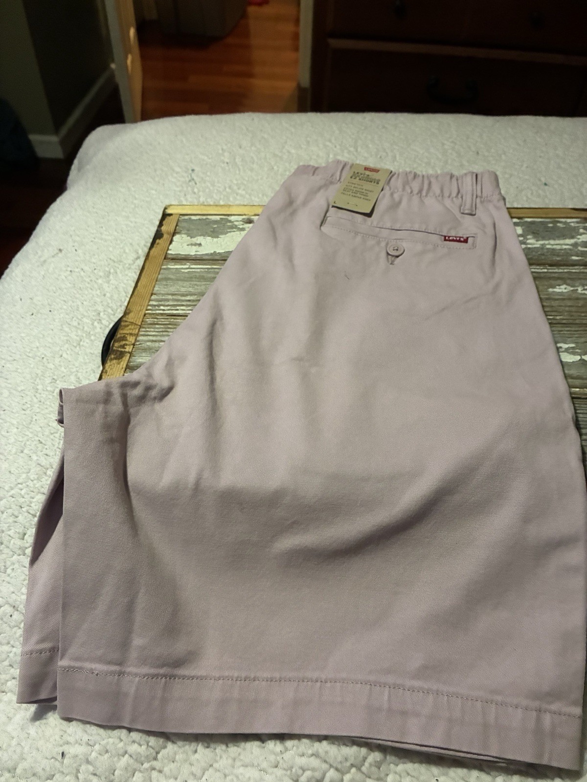 Levi’s XX Chino EZ Shorts Men’s L Purple Stretch Elastic Waist Drawstring