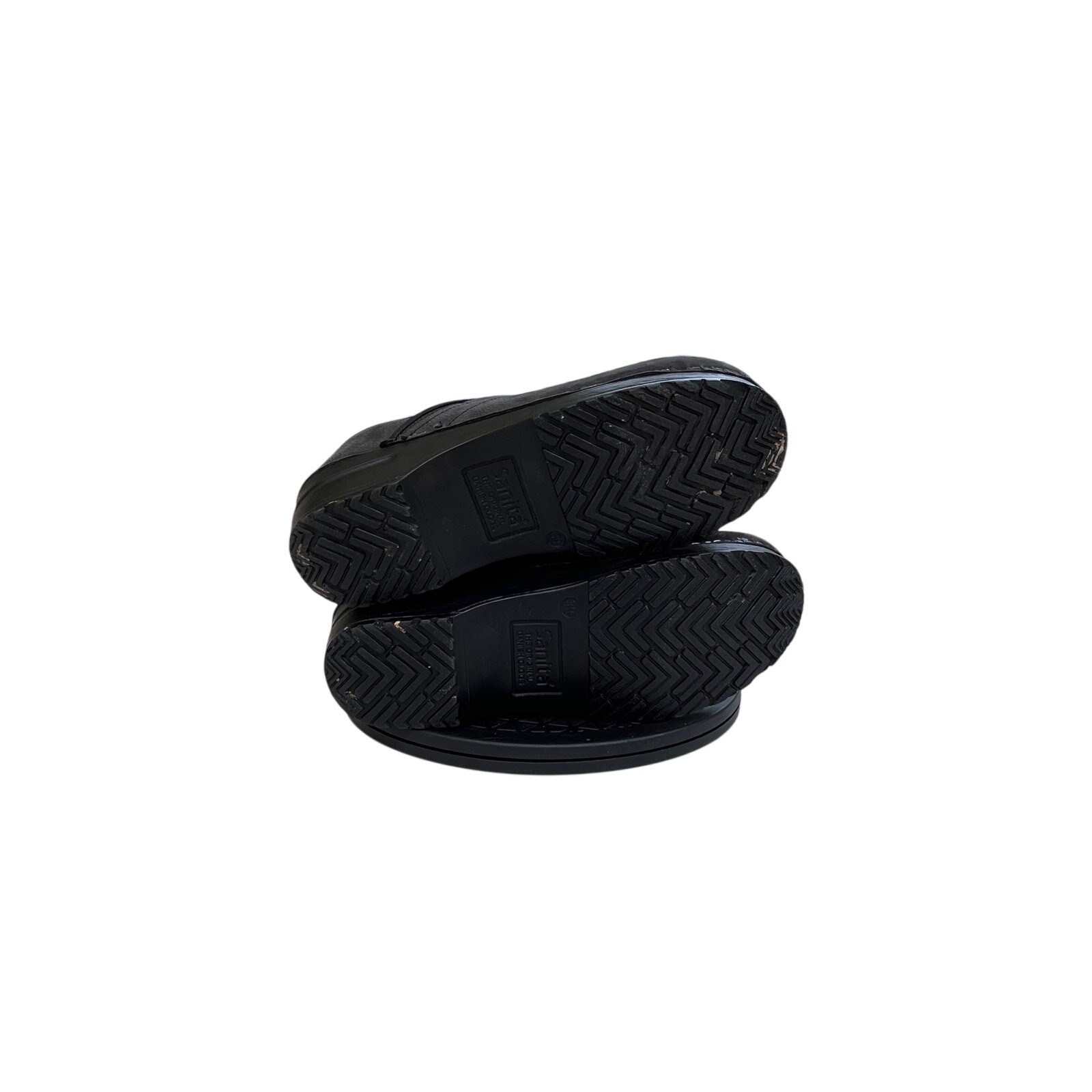 Sanita Professional Oiled Leather Closed-Back Clogs Black Comfort Size 8.5