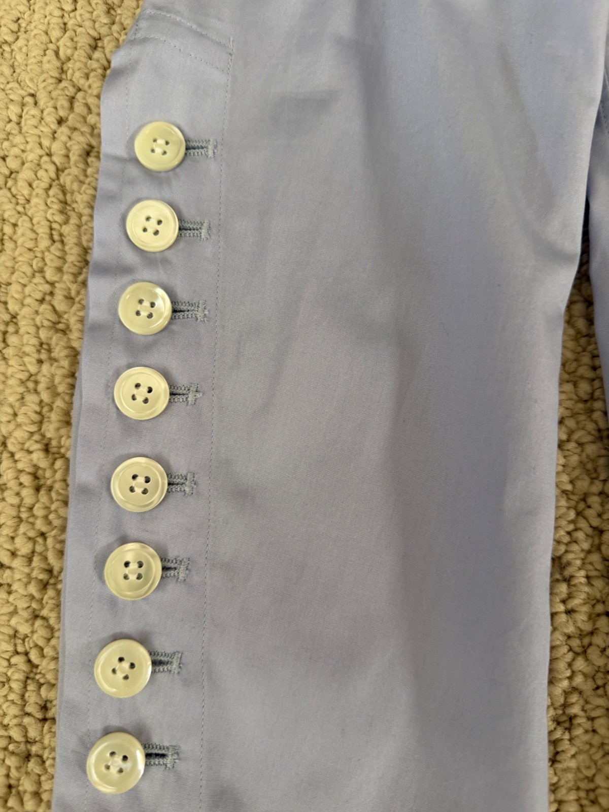 NWT Comme Des Garcons Homme Plus Blue Nine Button Long Sleeve Shirt Sz XS $790