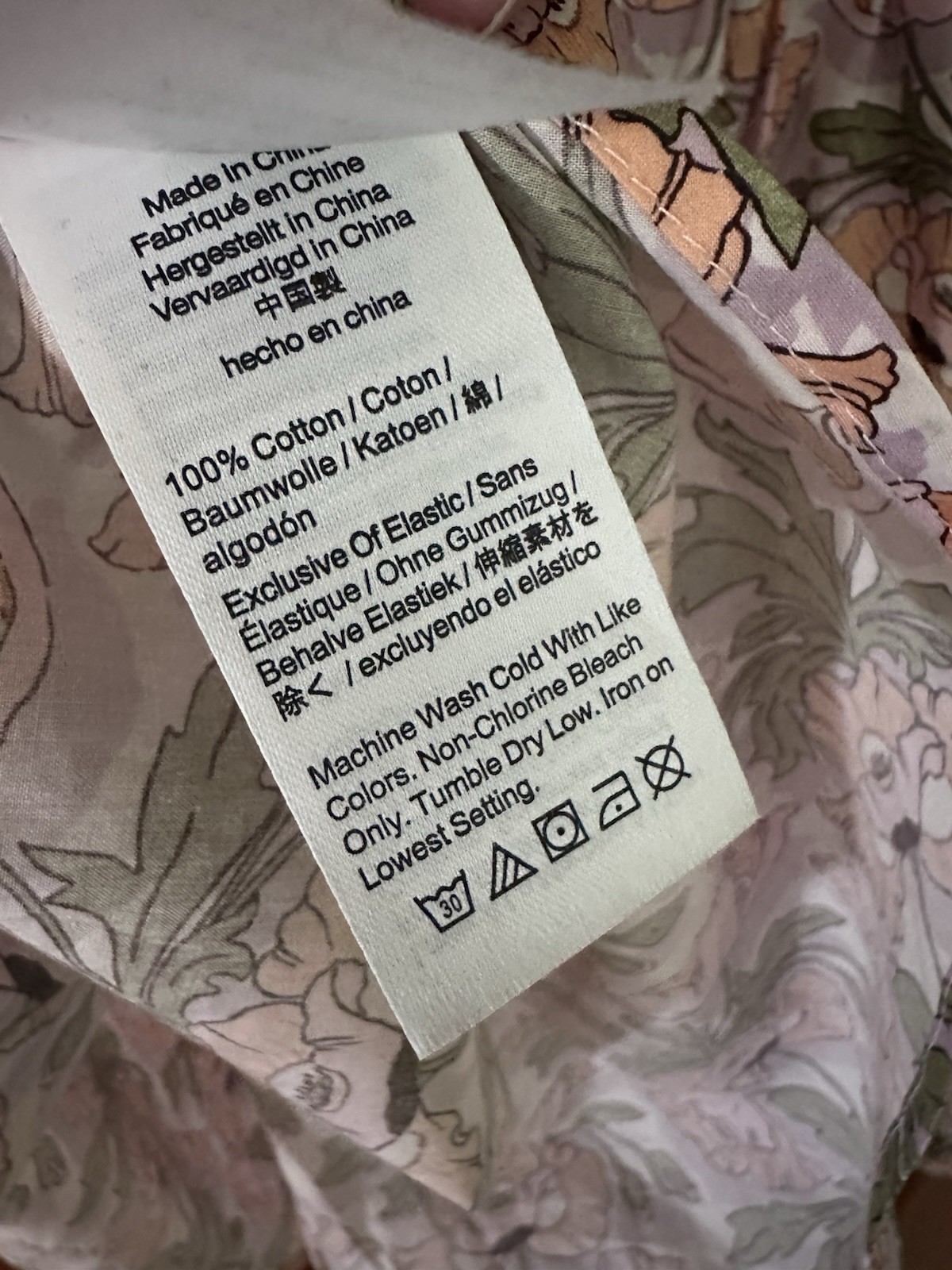 J.CREW Liberty Fabric Floral Fit & Flare Smocked Waist Button Front Dress S