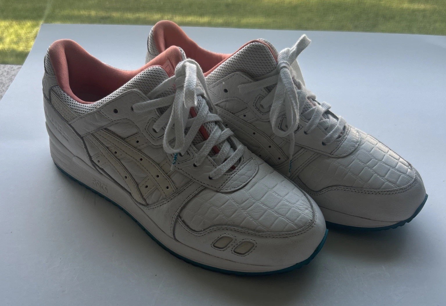 ASICS GEL-LYTE III ” MIAMI VICE” MEN SIZE 8 White Orange Blue