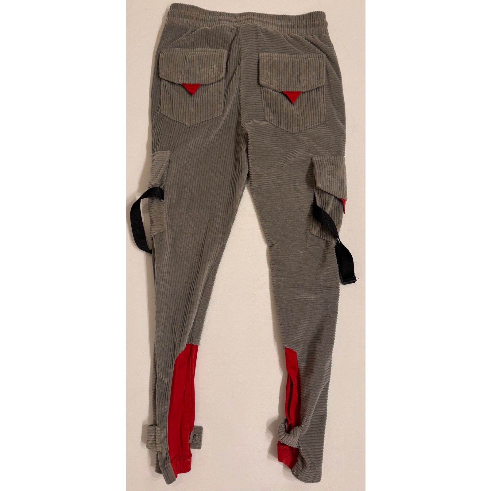 The Hideout Clothing Psychedelic Corduroy Jacket/Pants Set Size S Gray/Red