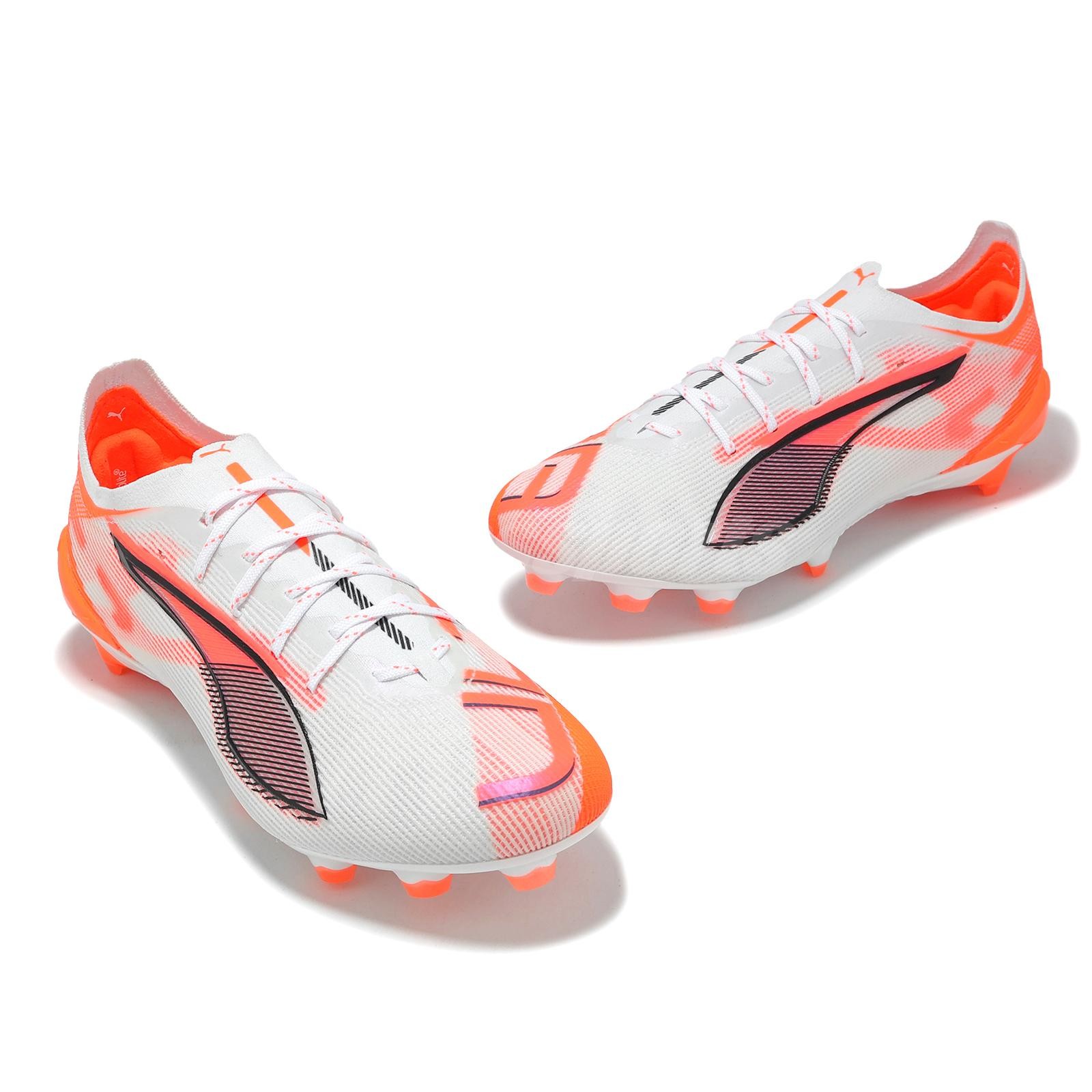 Puma Ultra 5 Ultimate FG White Black Red Men Firm Ground Soccer Shoes 108159-01