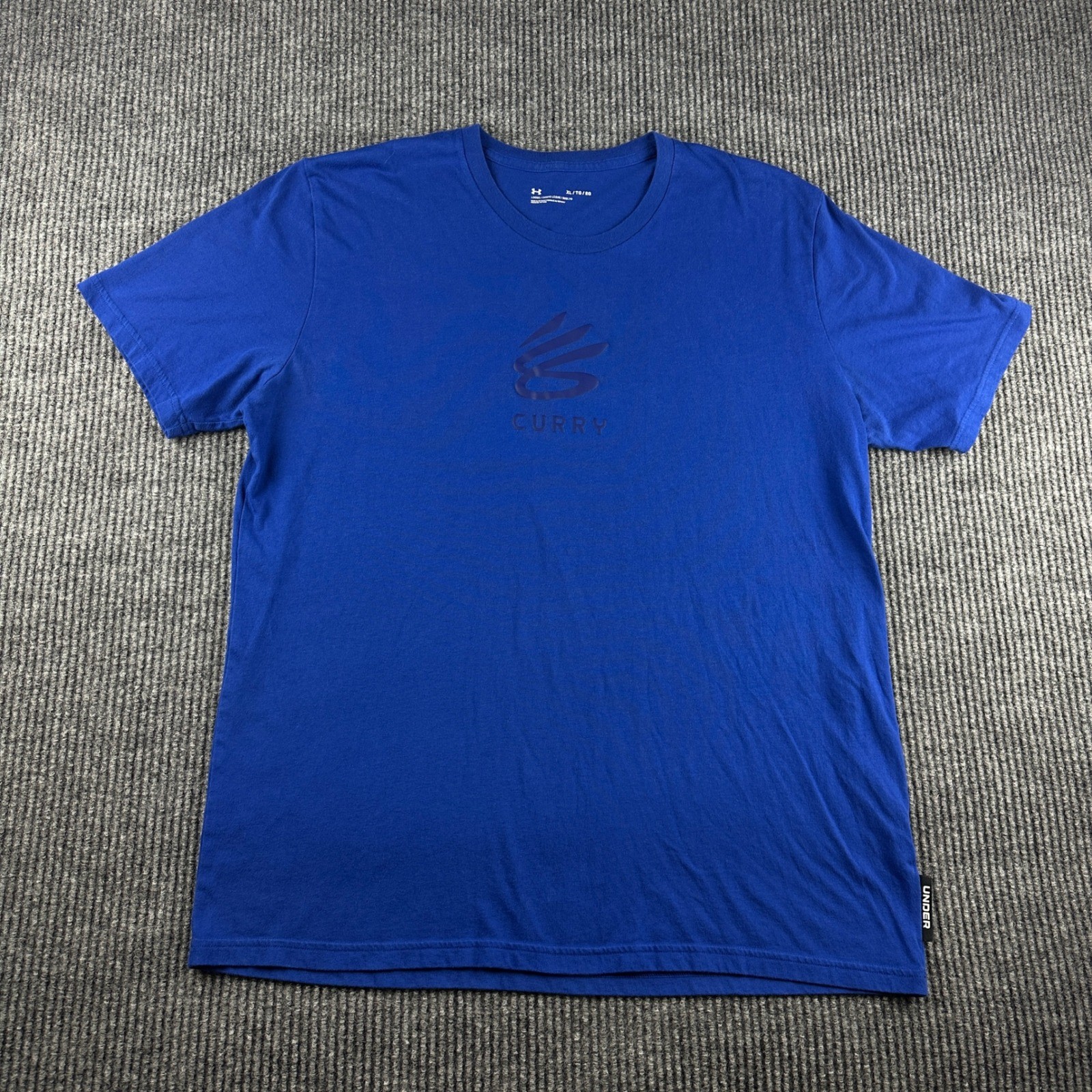 Under Armour Stephen Curry SC30 Graphic T-Shirt Mens XL Royal Blue Loose Fit Tee