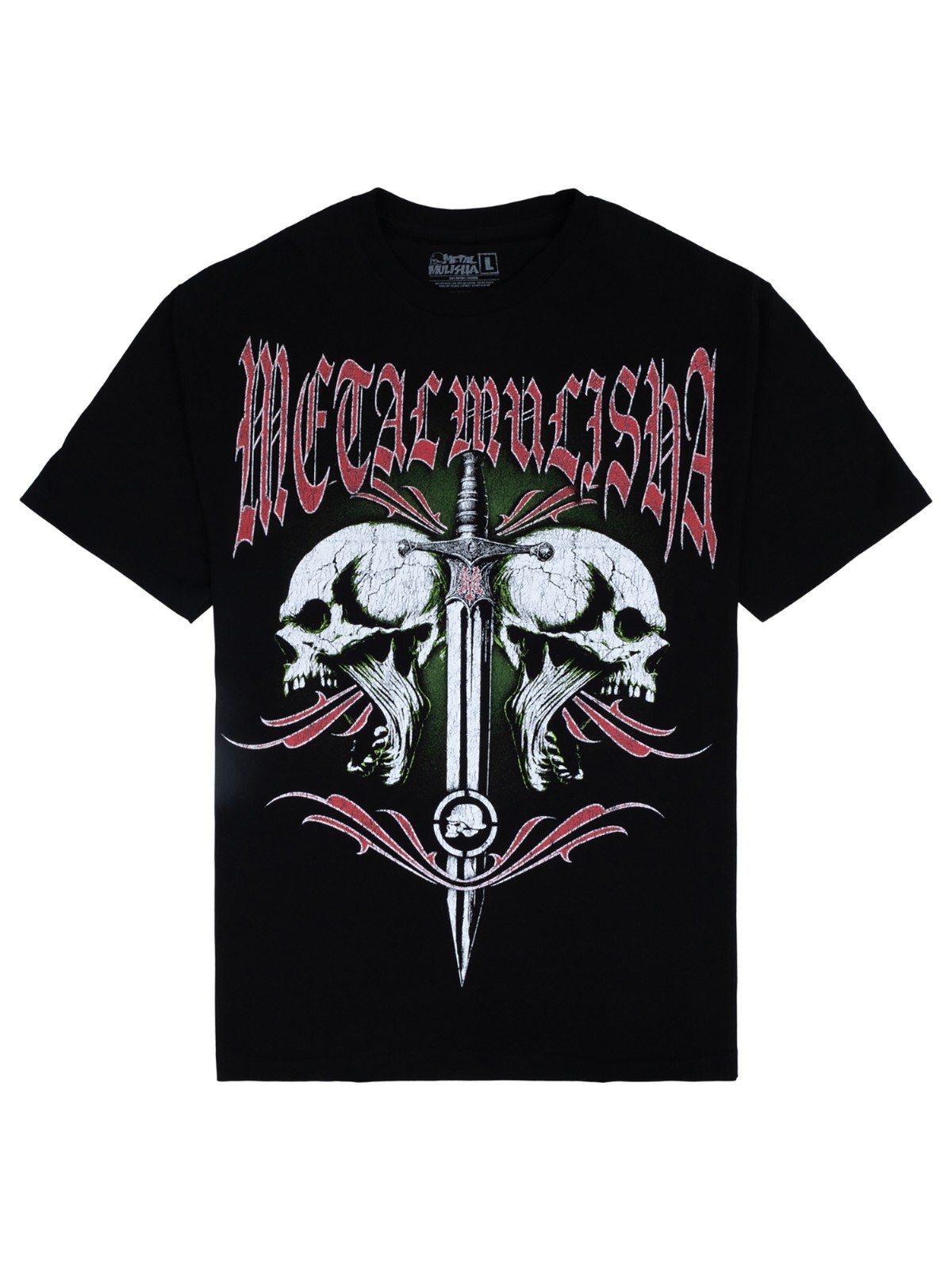 Metal Mulisha Men’s Medieval Short Sleeve T-shirt Skull and Sword MX Logo Tee