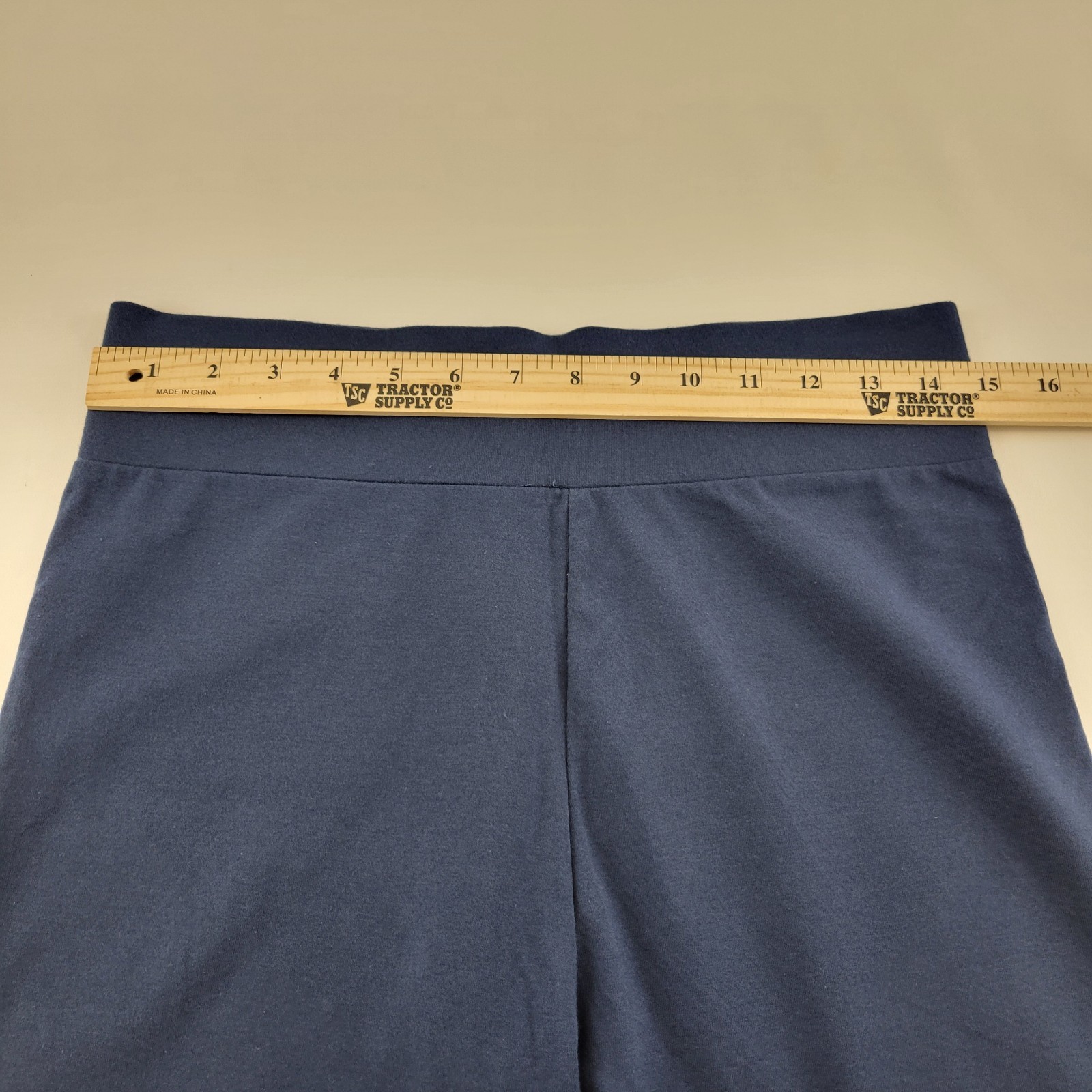 LOGO Layers A251899 Navy Blue Cropped Leggings XS Cotton Spandex Pull On Pants