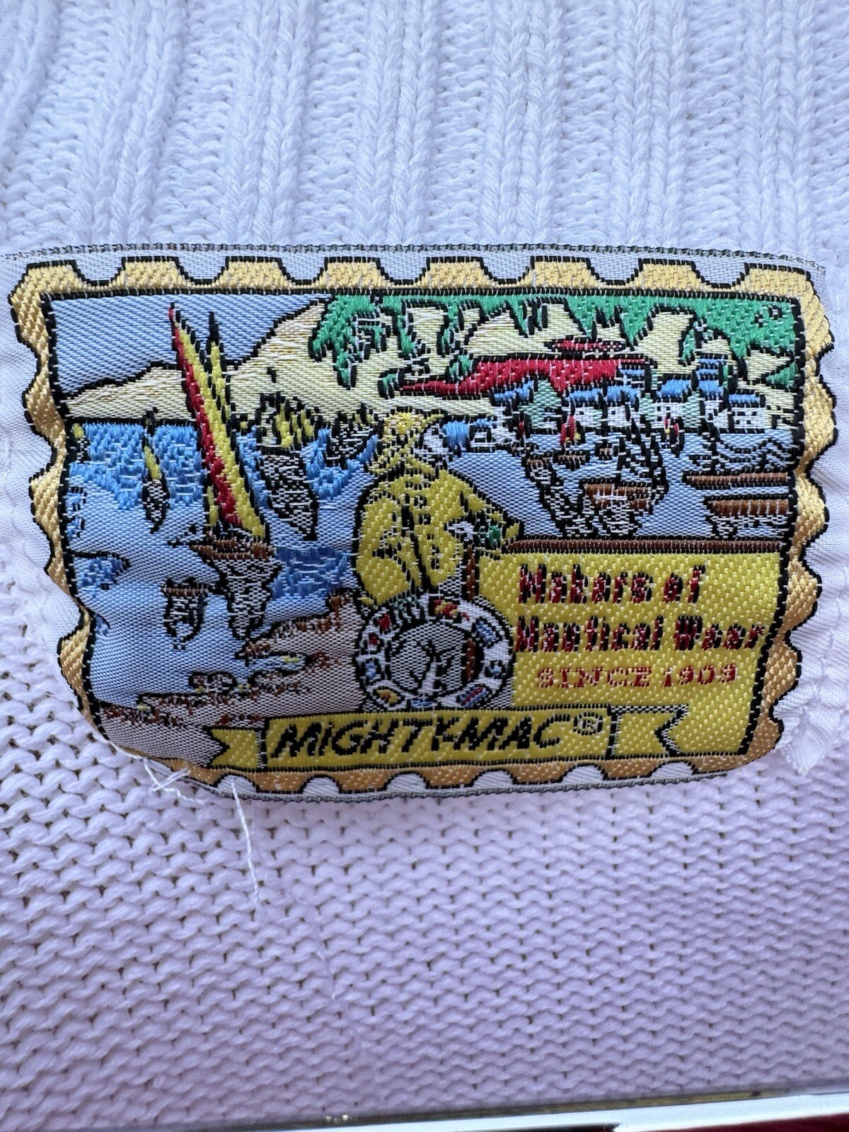 FLAWS Vintage Rowing Boat Knit Sweater Lake Preppy Nautical Summer 4th of July