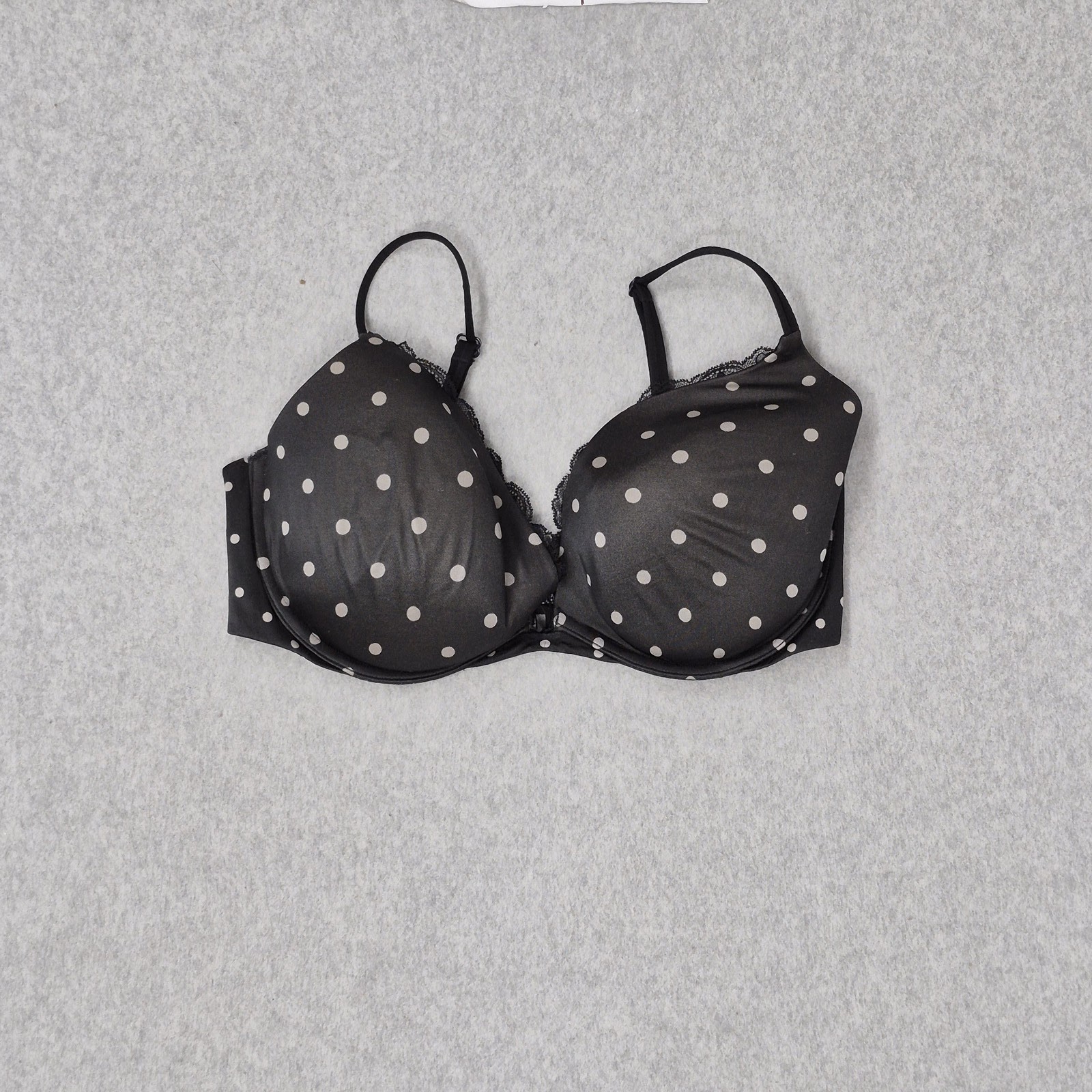 Victoria’s Secret Women Bra 36DD Black Polka Dot Very Sexy Push Up Underwire