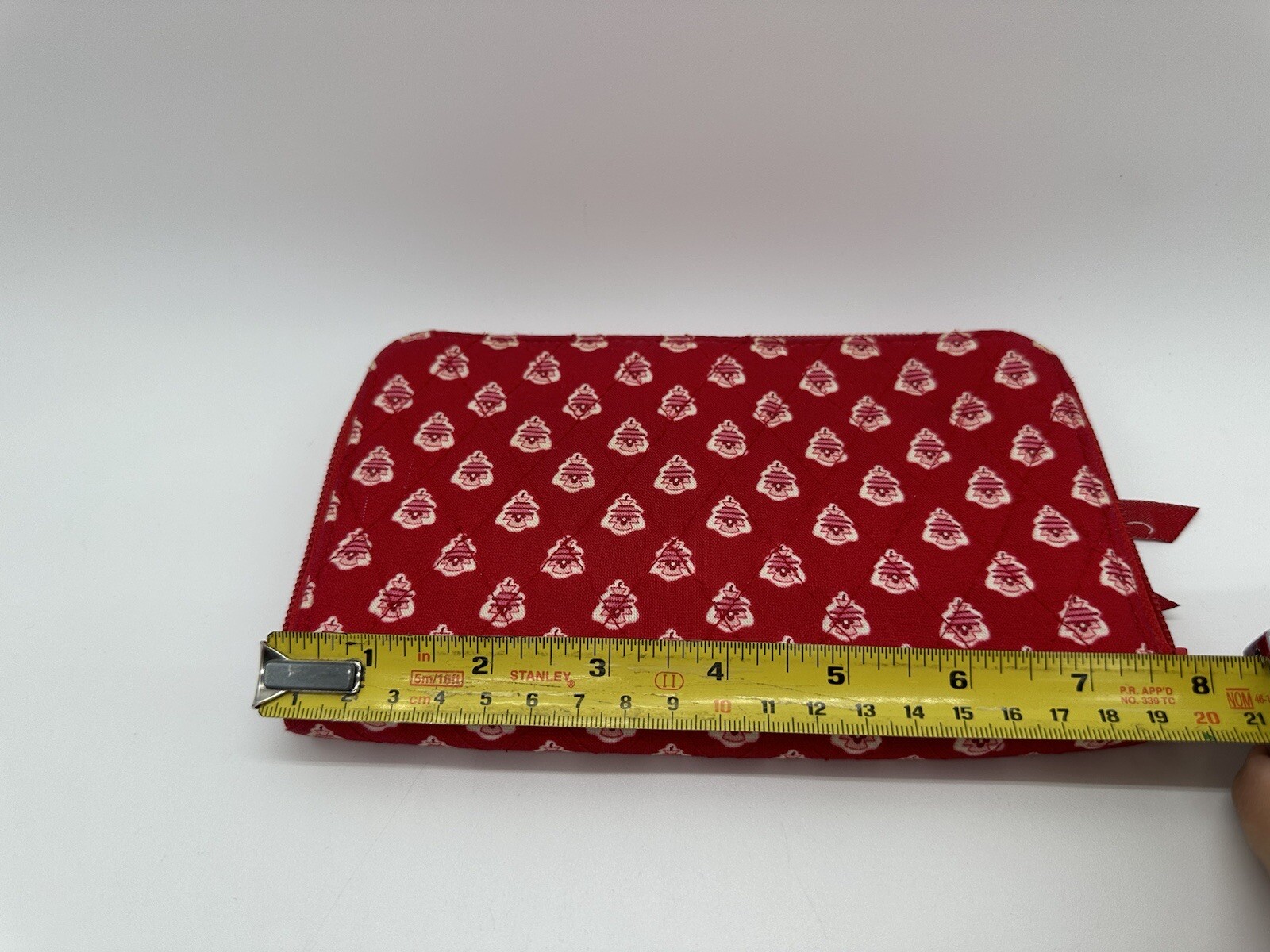 Vera Bradley Front Zip Wristlet Clutch Handbag Red