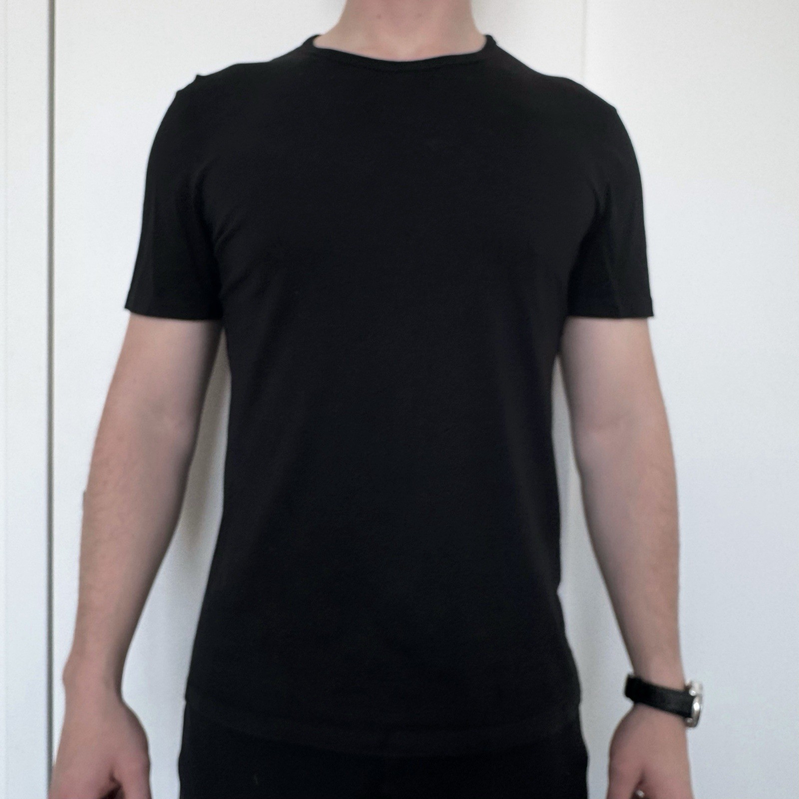 ASKET Classic Black Men’s T-Shirt Minimalist 100% Cotton Basic Made in Portugal